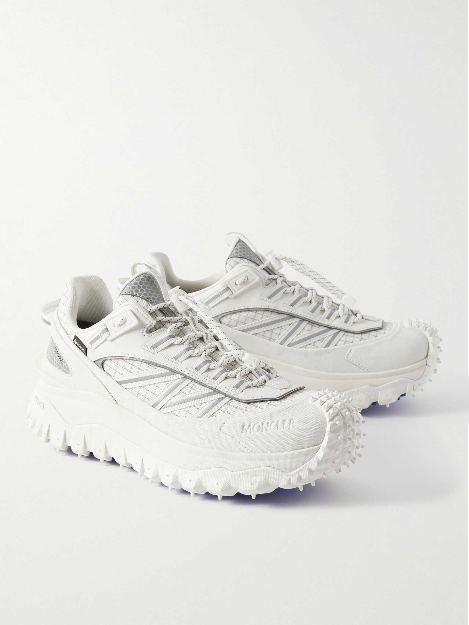 Trailgrip GTX Leather-Trimmed Mesh and Canvas Sneakers White - 4