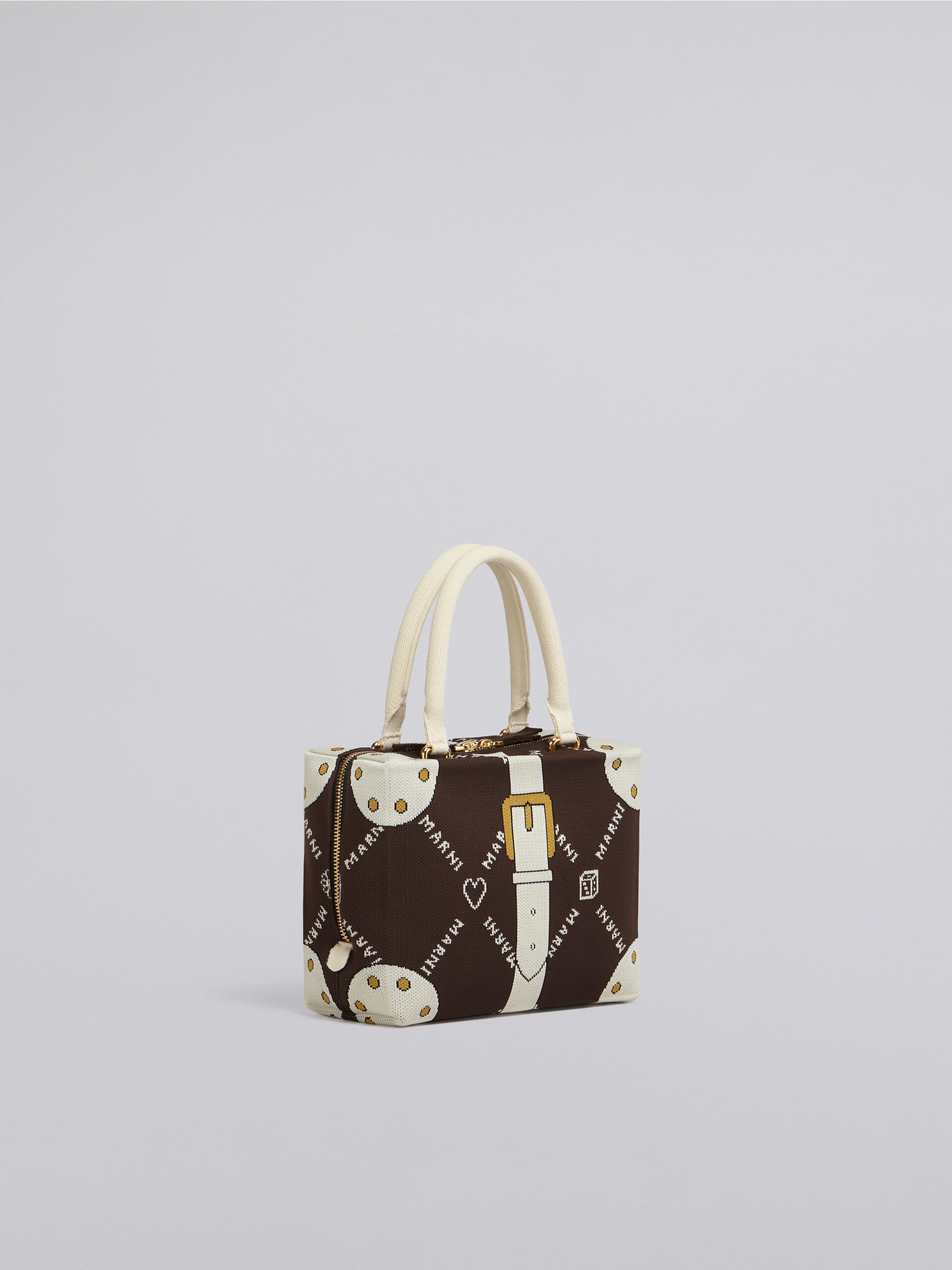 CUBIC BAG IN BROWN MARNIGRAM TROMPE-L'ŒIL JACQUARD - 6