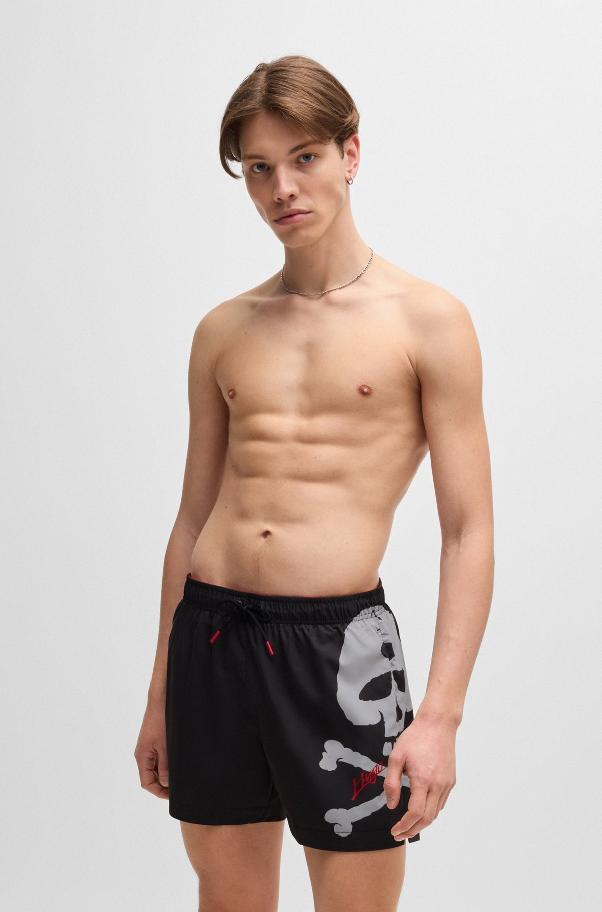LOGO-DETAIL SWIM SHORTS WITH SEASONAL GRAPHIC PRINT - 2