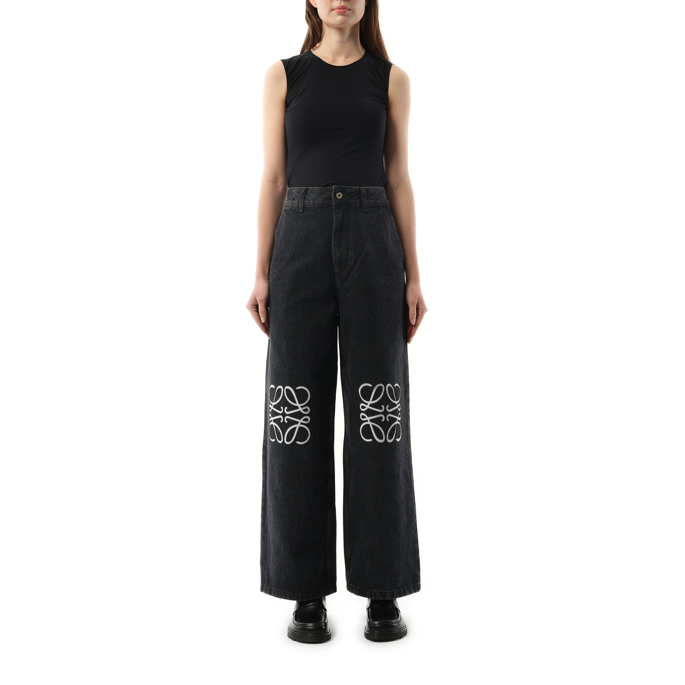 Anagram Baggy Jeans AF in Black - 4