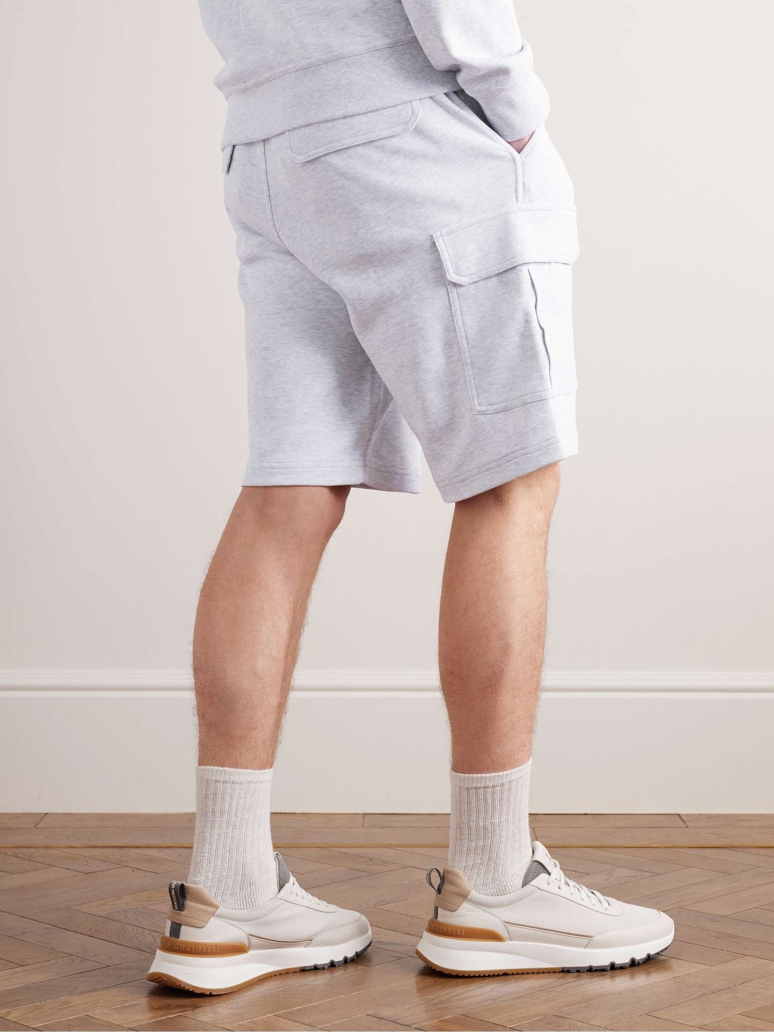 Straight-Leg Cotton-Blend Drawstrings Shorts - 4