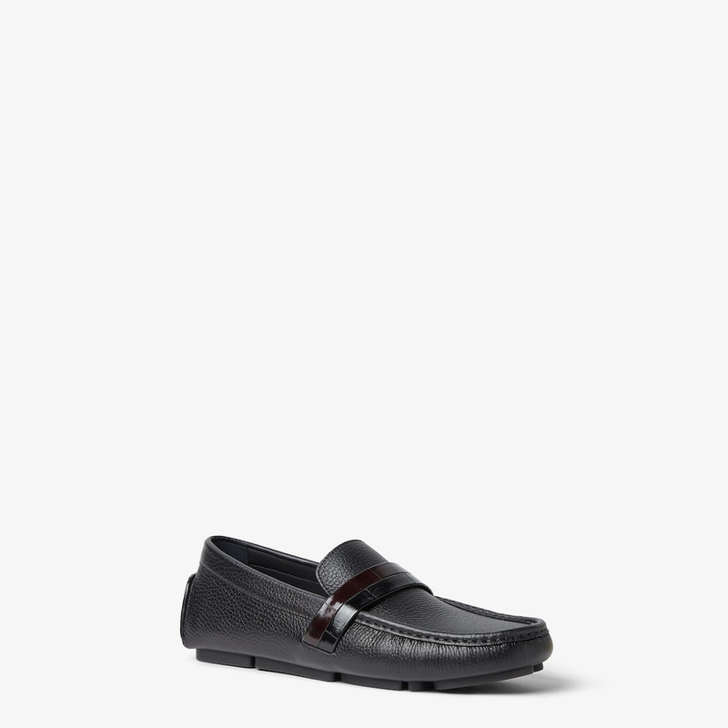 Pequin Drivers Black leather driver loafers 2