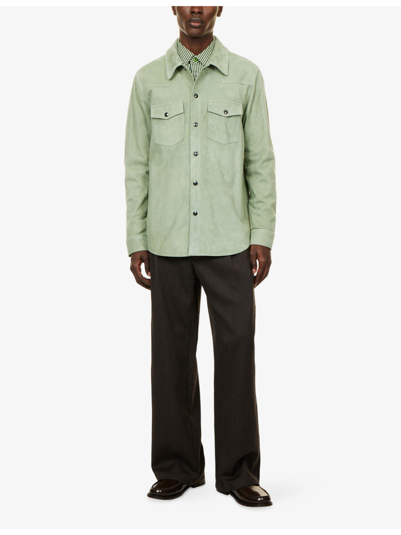 Paul Smith Classic Collar Suede Overshirt outlook