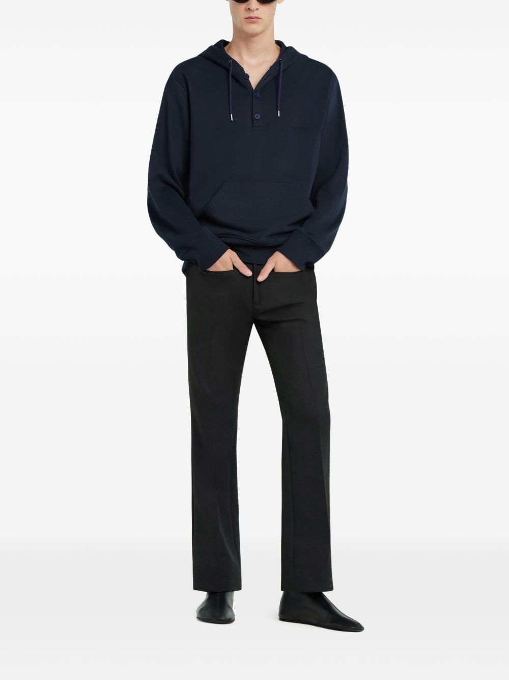 buttoned hoodie - 2