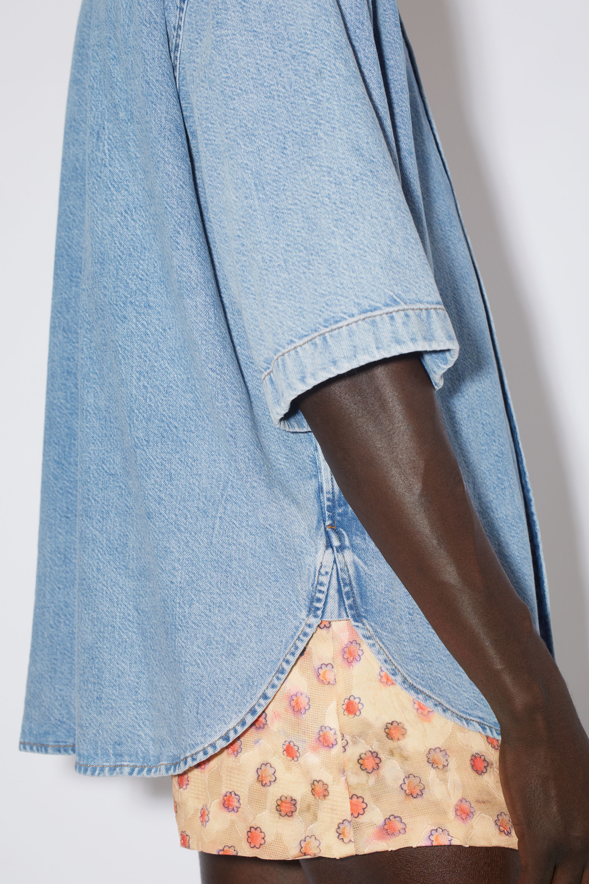 Denim button-up shirt - Indigo blue - 4