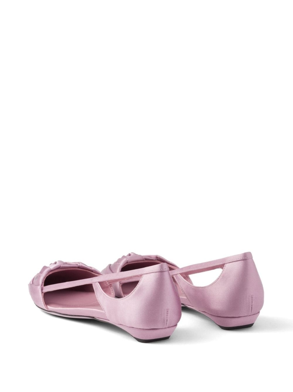 Satin-finish cut-out ballerinas - 3