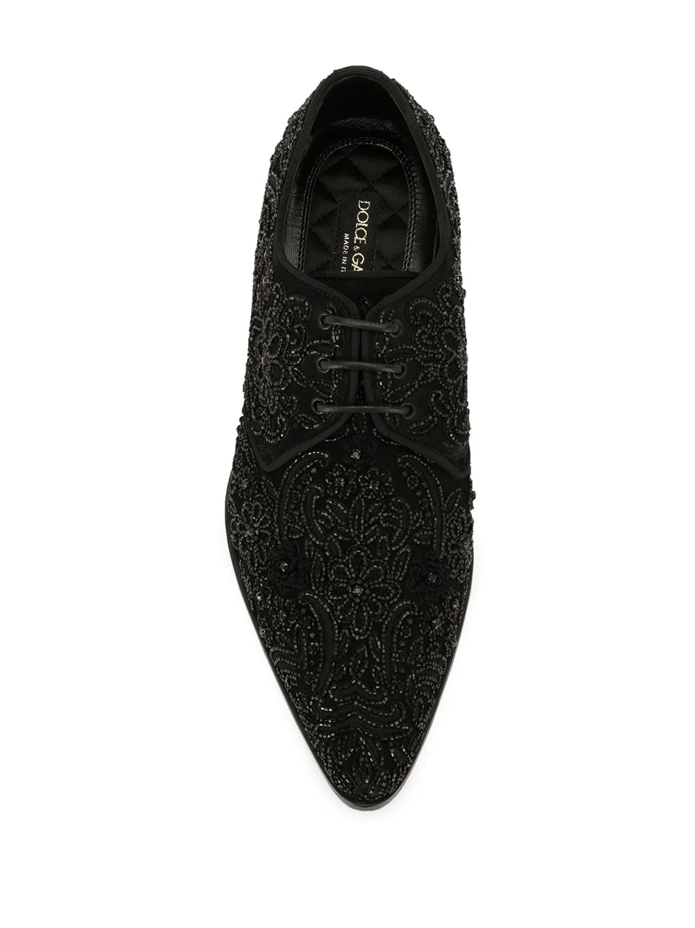 embroidered derby shoes - 4