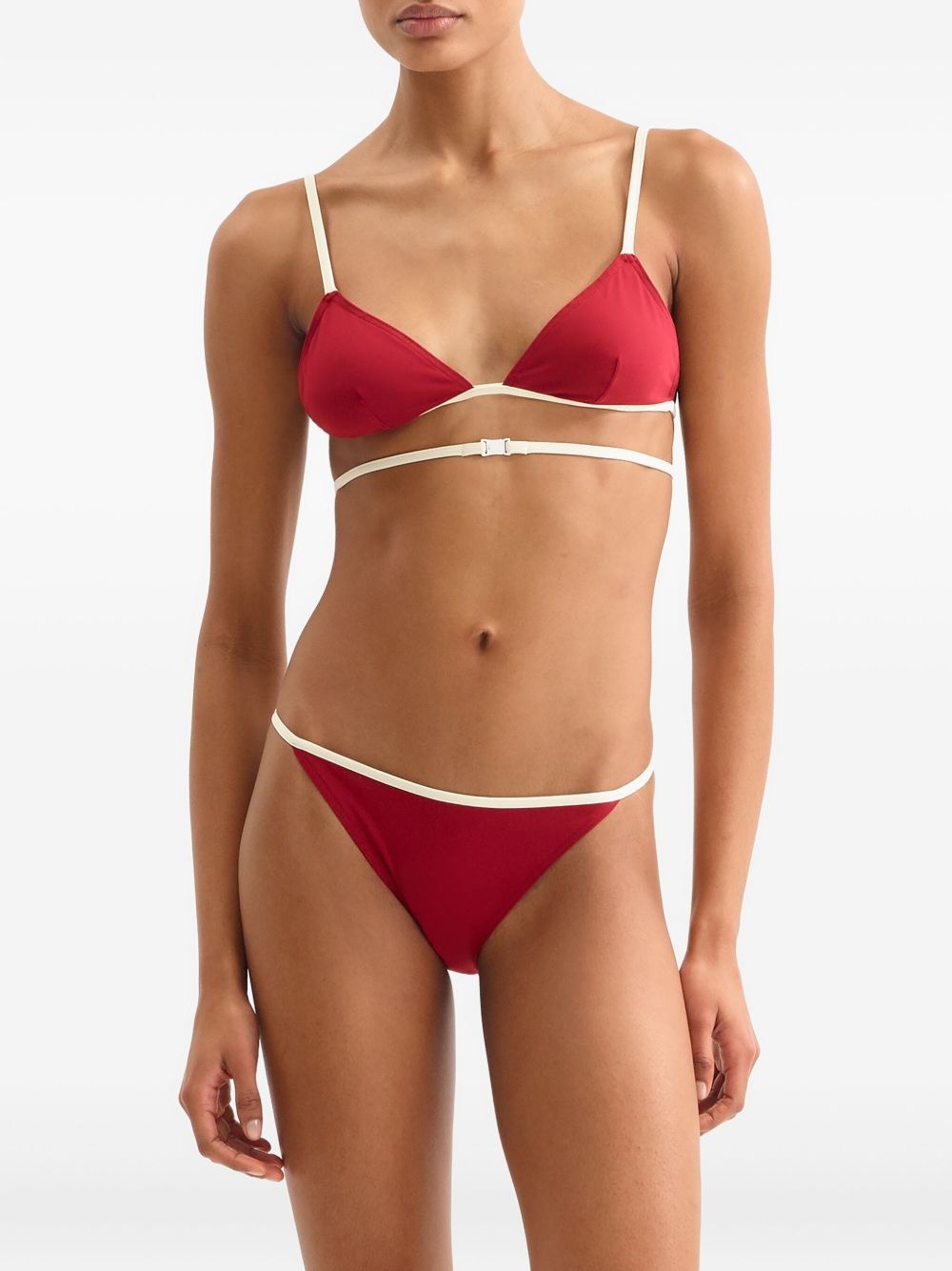 Pat contrast-trimmed bikini bottoms - 4