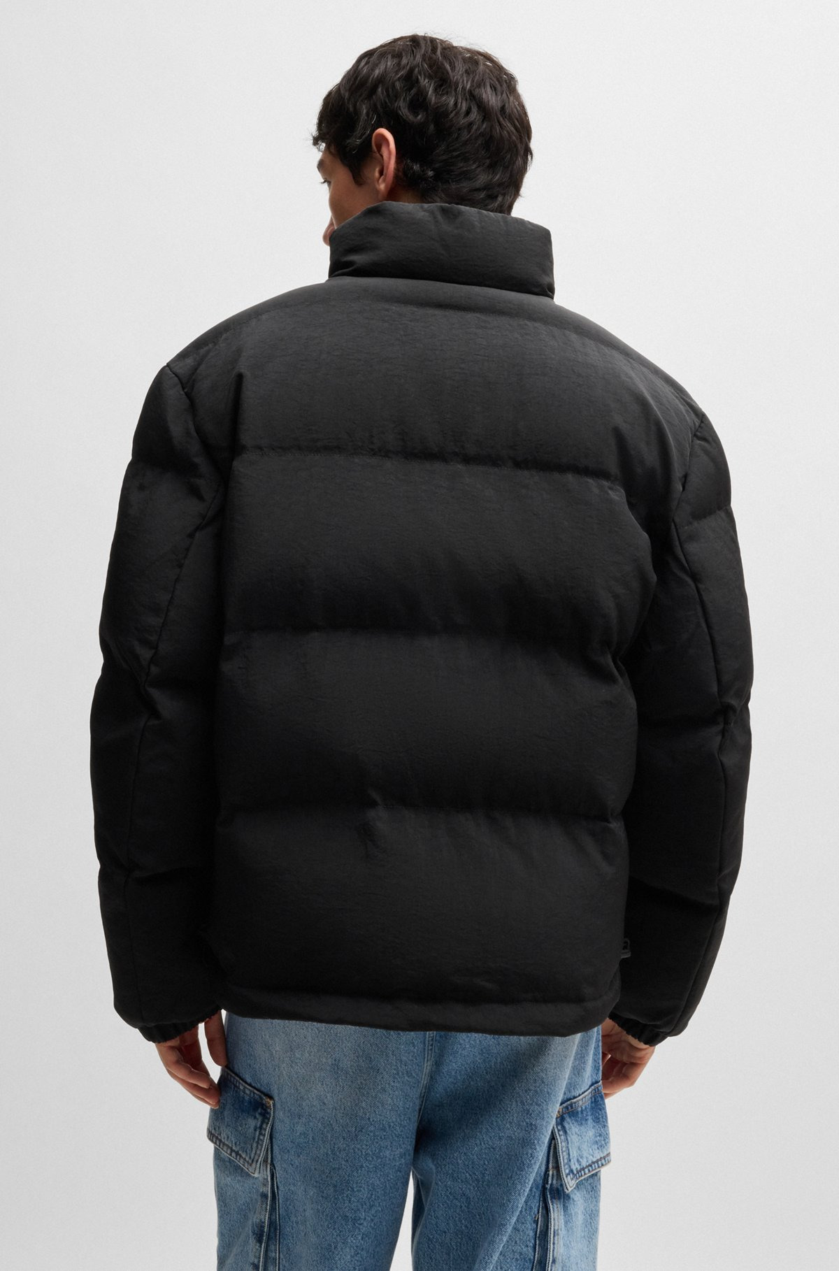 SLIM-FIT WATER-REPELLENT PUFFER JACKET WITH LOGO LABEL - 4