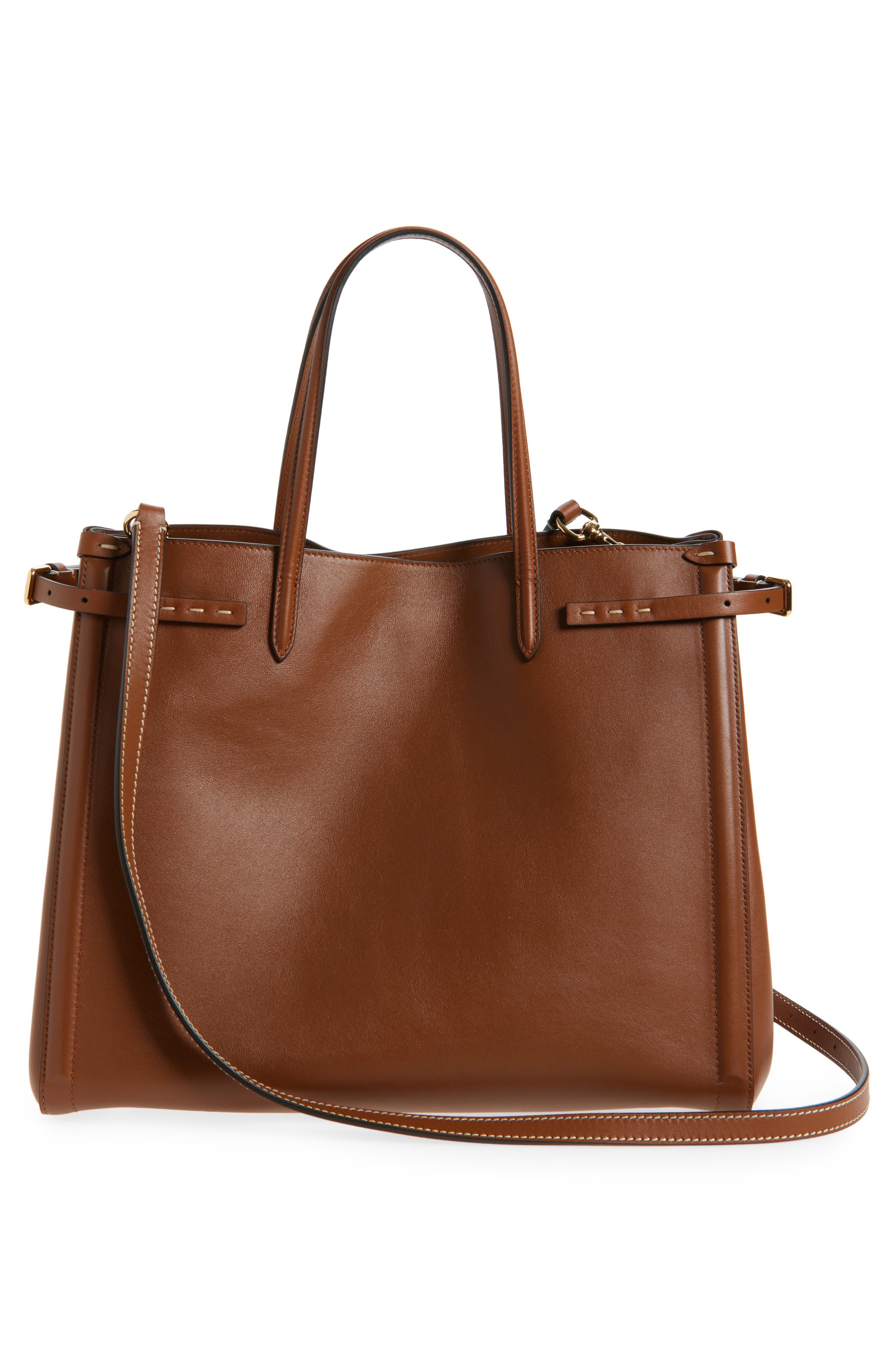 Valentino Garavani Medium Antibes Leather Tote in N58 Tobacco at Nordstrom - 4