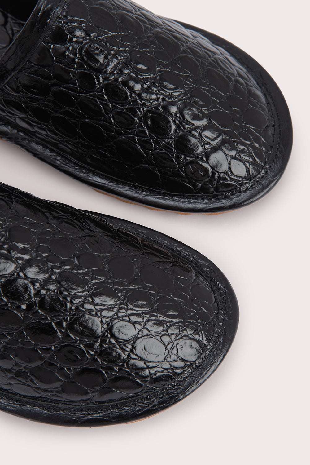 Larry Black Circular Croco Embossed Leather - 3