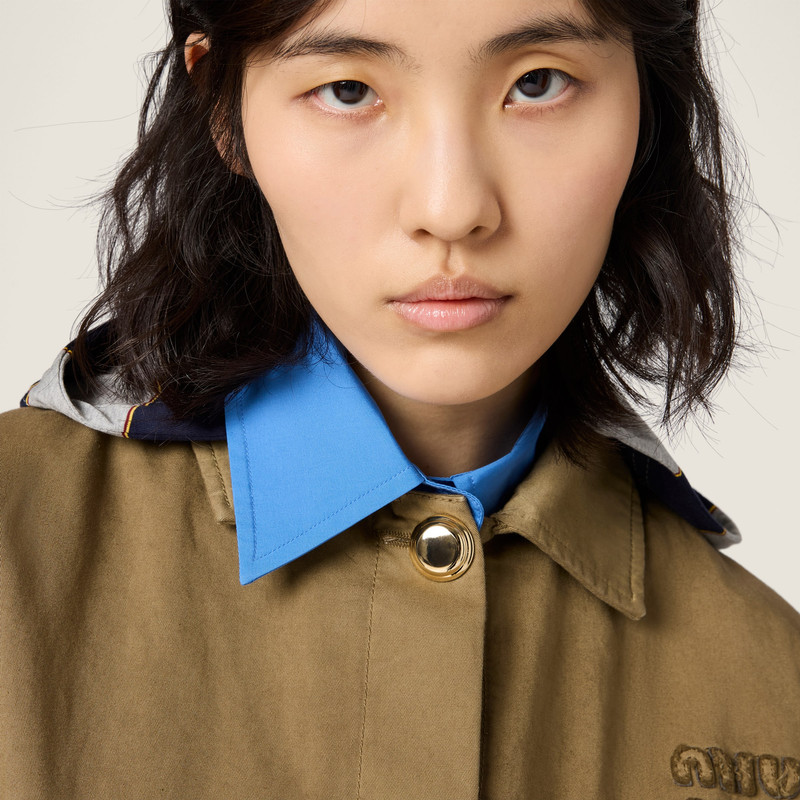 Old gabardine single-breasted coat 4