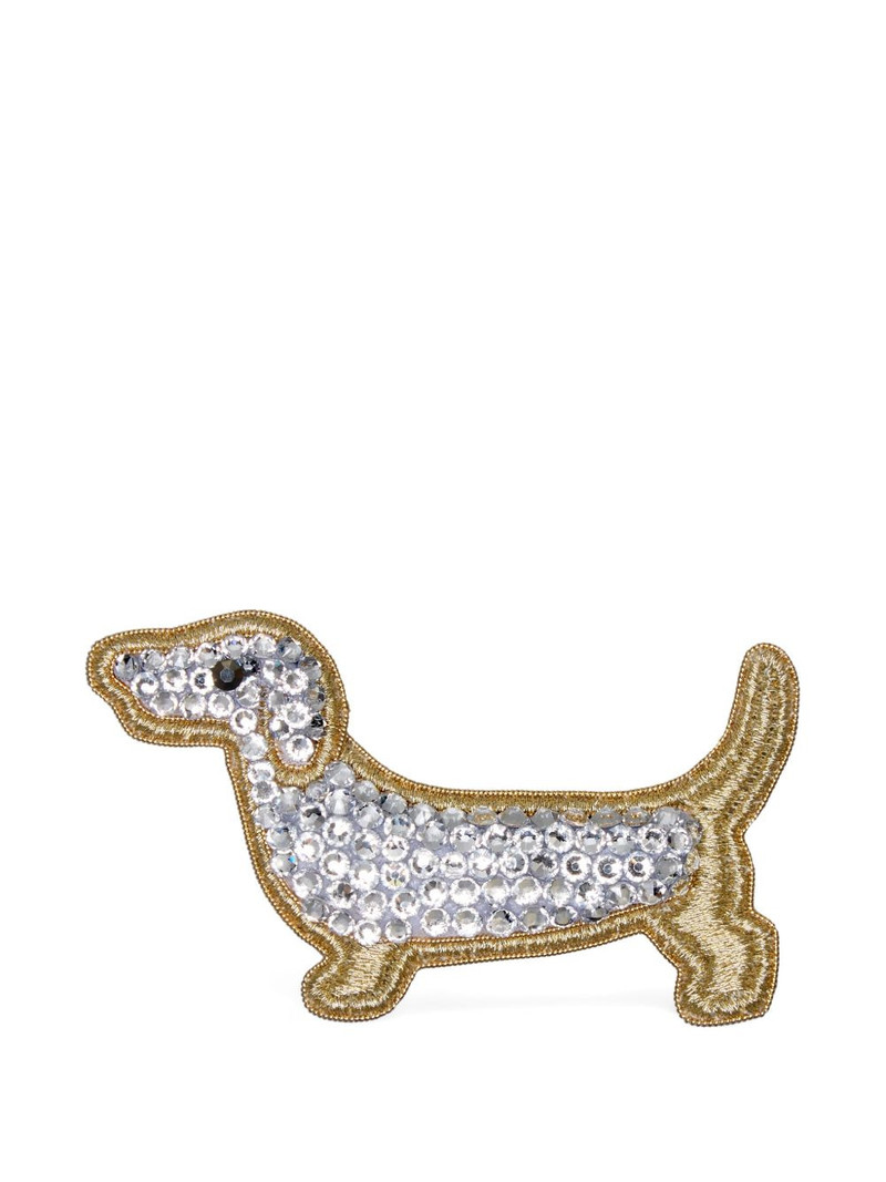 Hector crystal-embellishment brooch 1