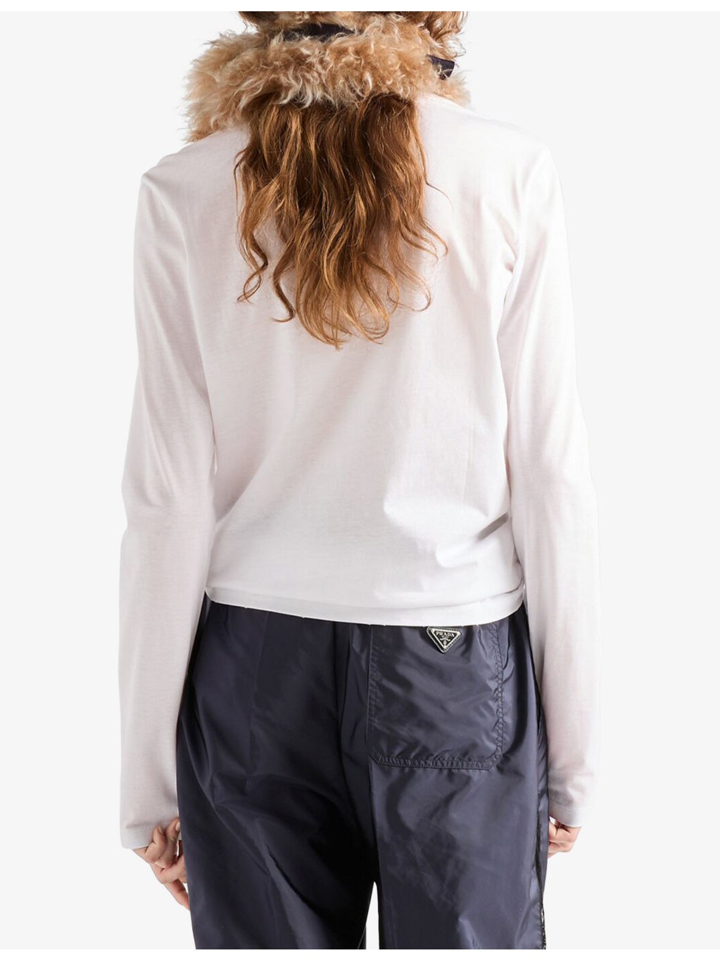 Triangle-Logo Long-Sleeve Cotton-Jersey T-Shirt - 3