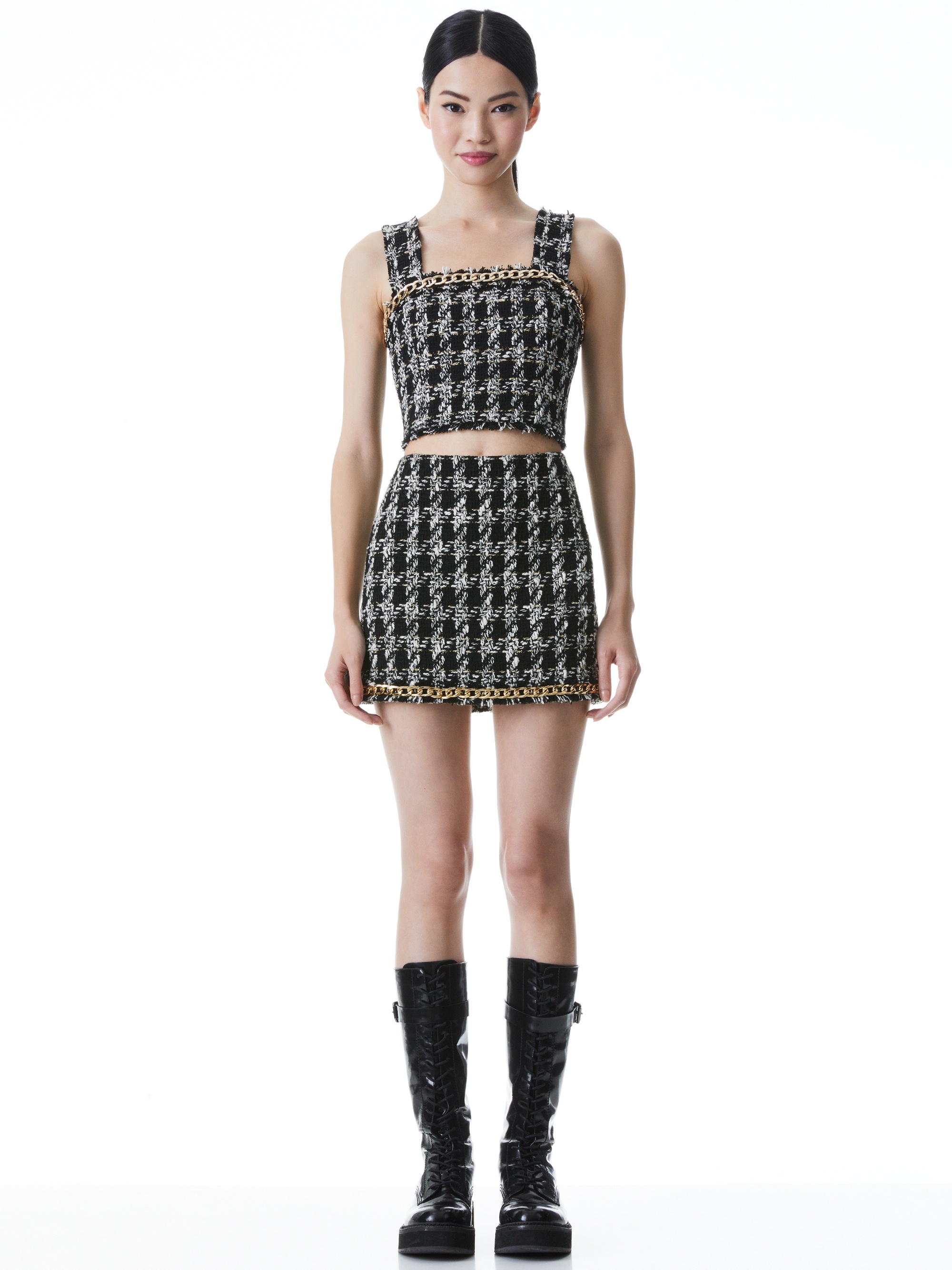 ELANA CHAIN TRIM MINI SKIRT - 3