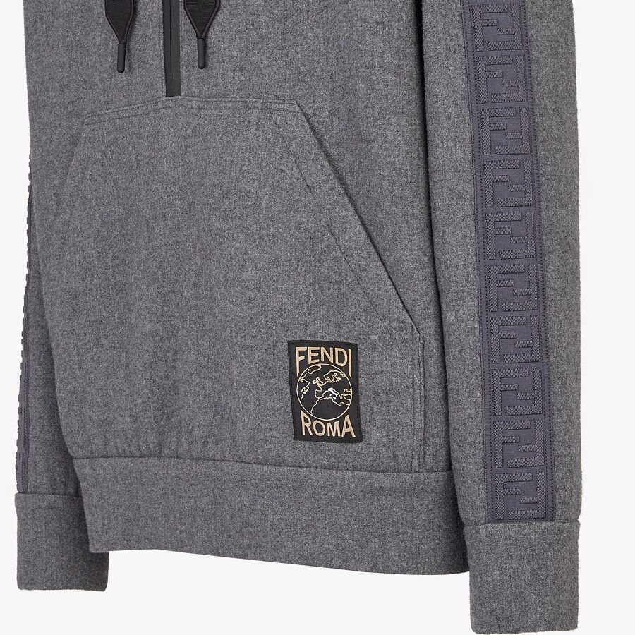 Gray jersey sweatshirt - 3