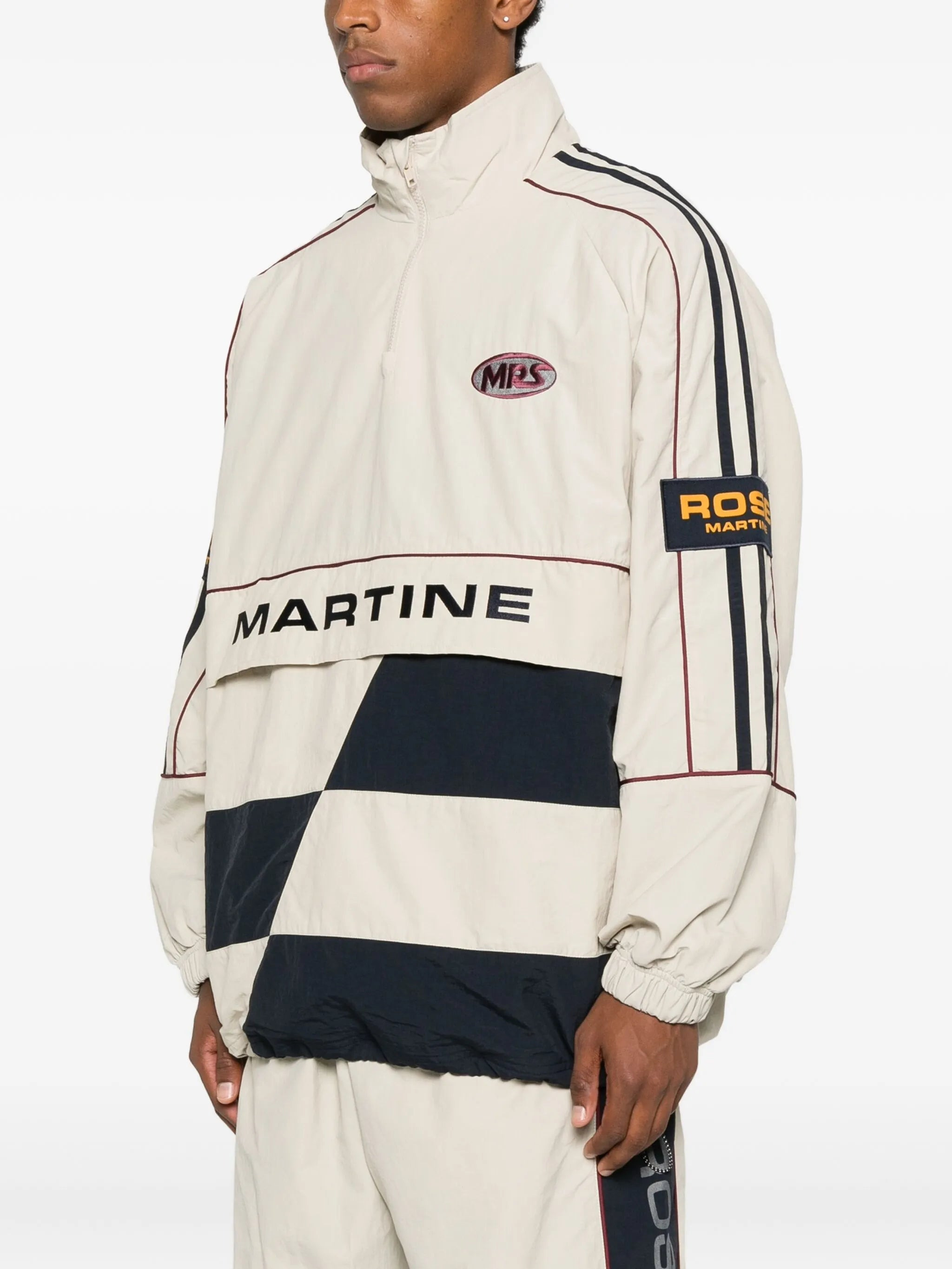 Martine Rose Panelled Logo-emblem Half-zip Sweater - 5