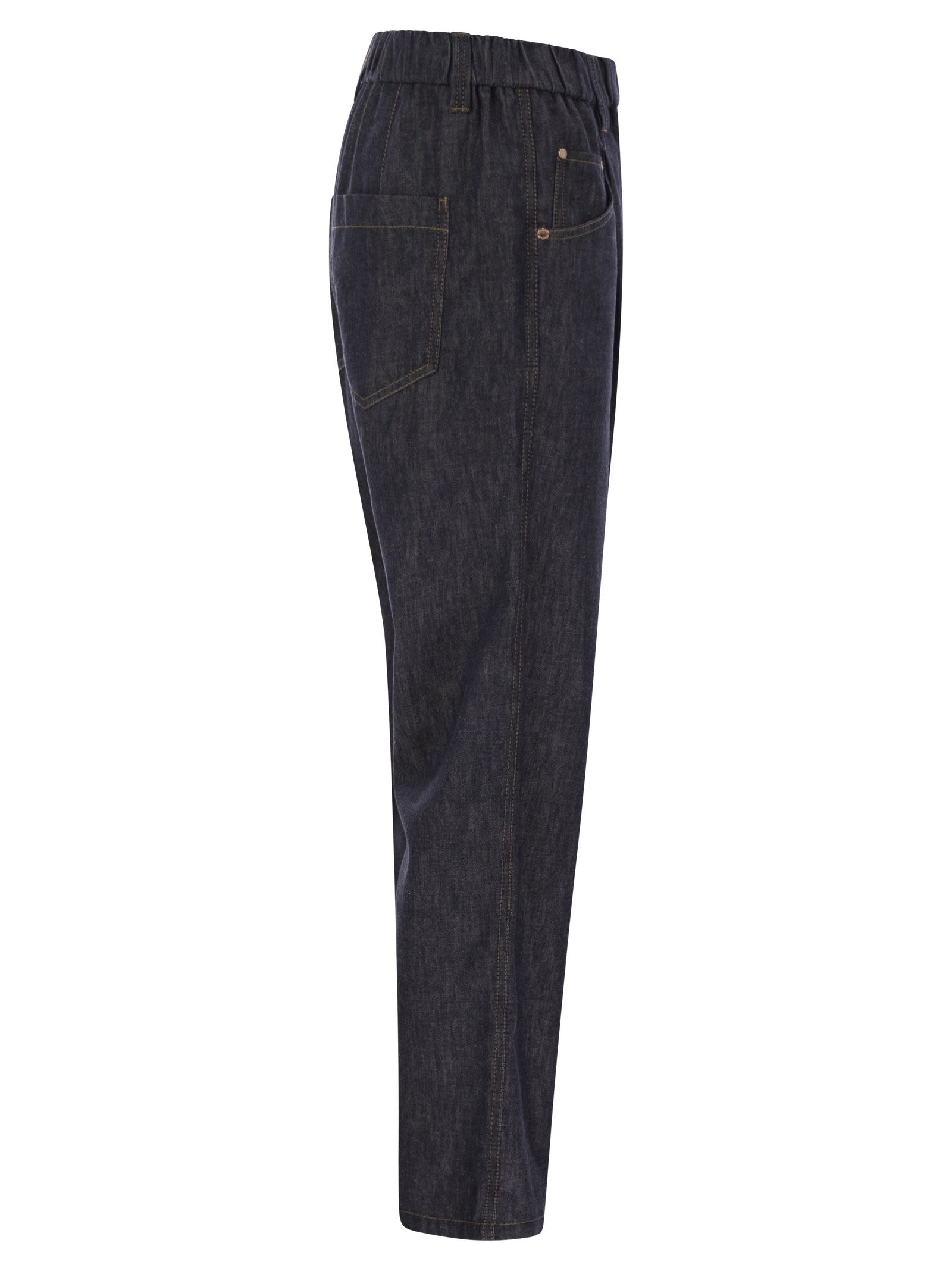 Brunello Cucinelli Women Lightweight Denim Five-Pocket Trousers - 3