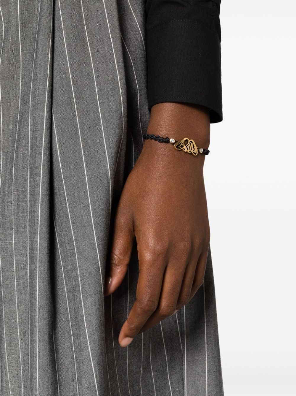 Seal-plaque braided-strap bracelet - 2