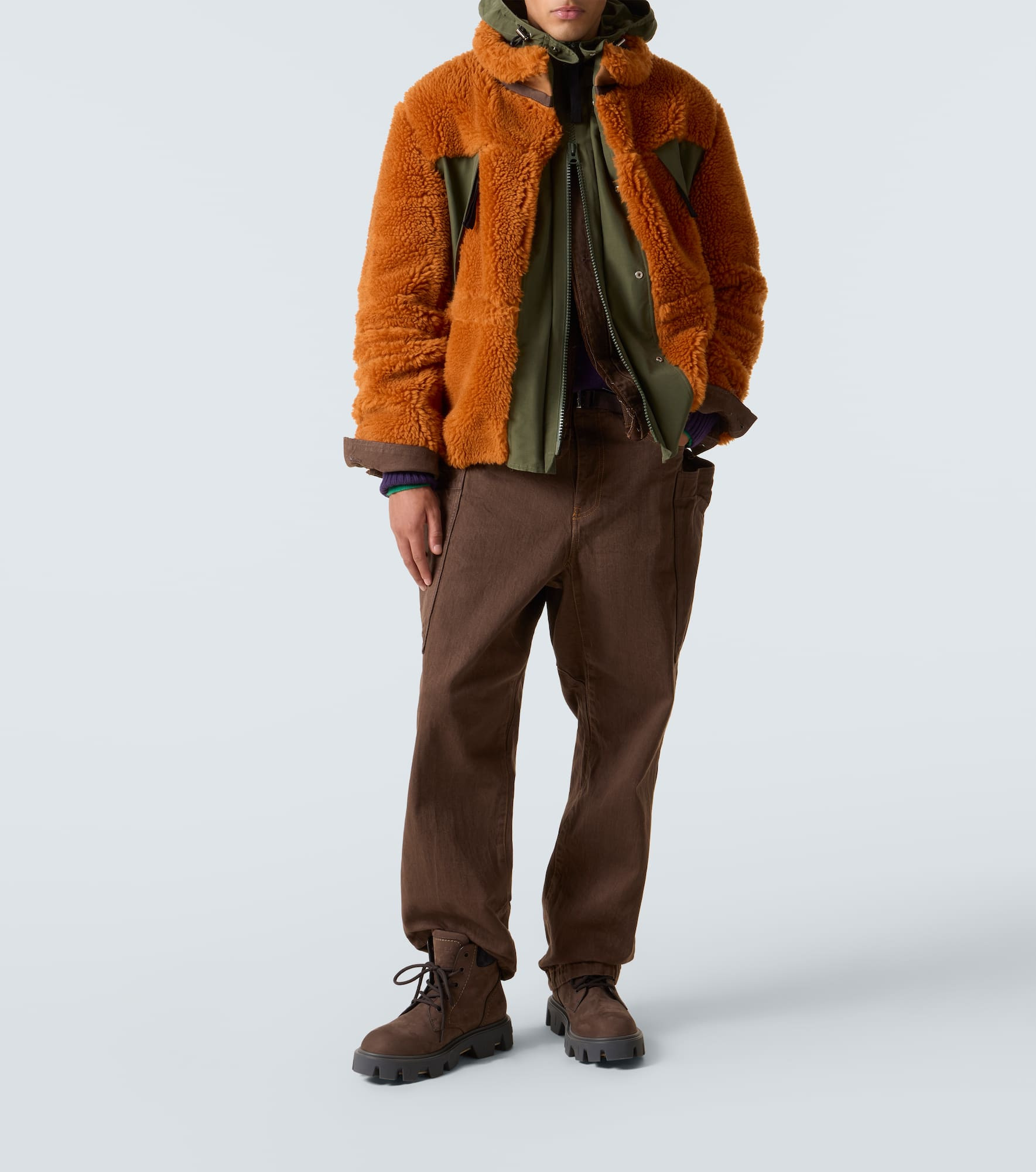 Wool-blend and canvas jacket - 2