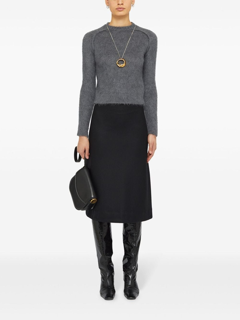 Jil Sander brushed-finish crew-neck jumper outlook