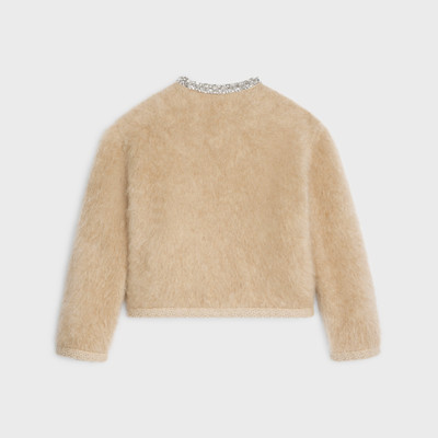 CELINE Embroidered cardigan in brushed mohair outlook