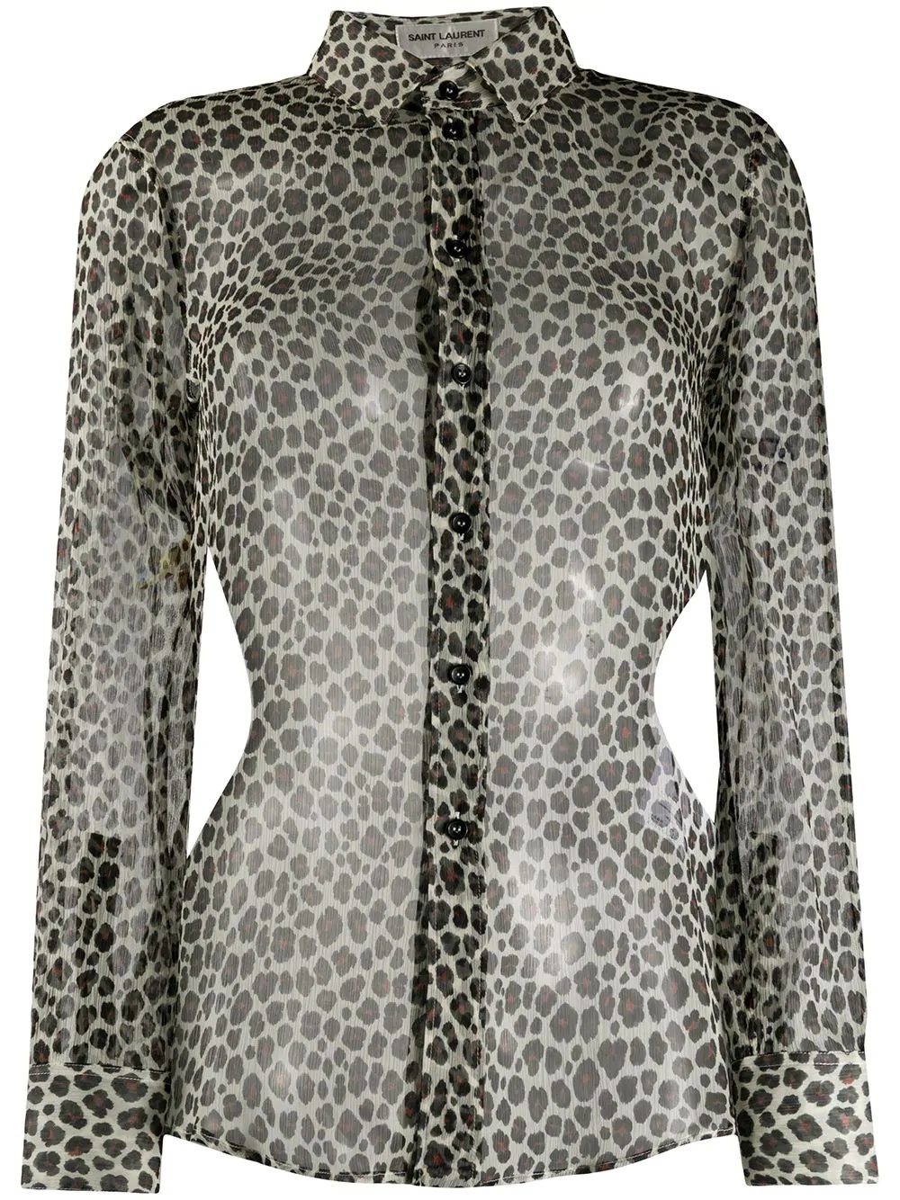 leopard silk shirt  - 1