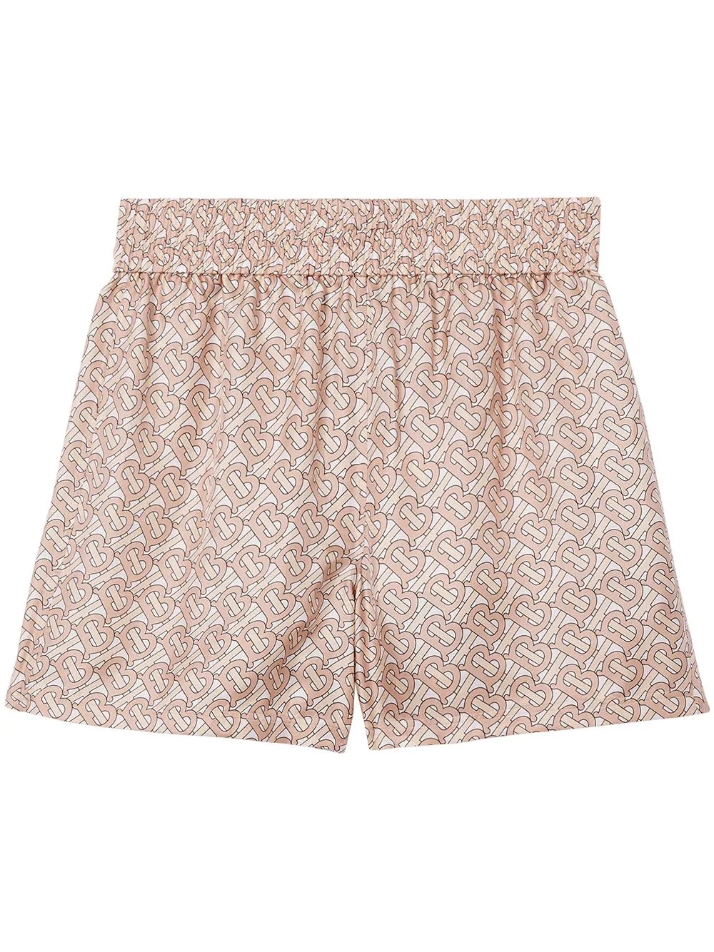 monogram silk twill shorts - 1