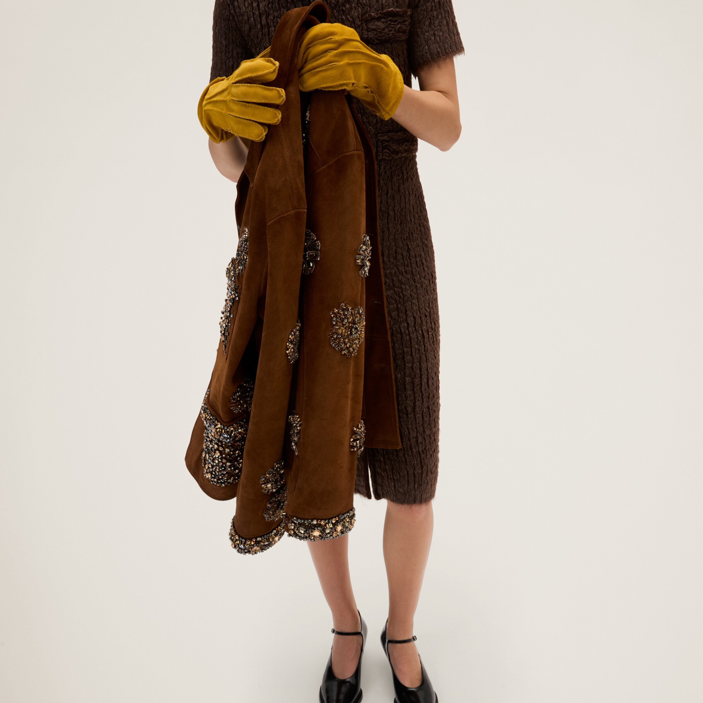 Embroidered suede jacket - 6