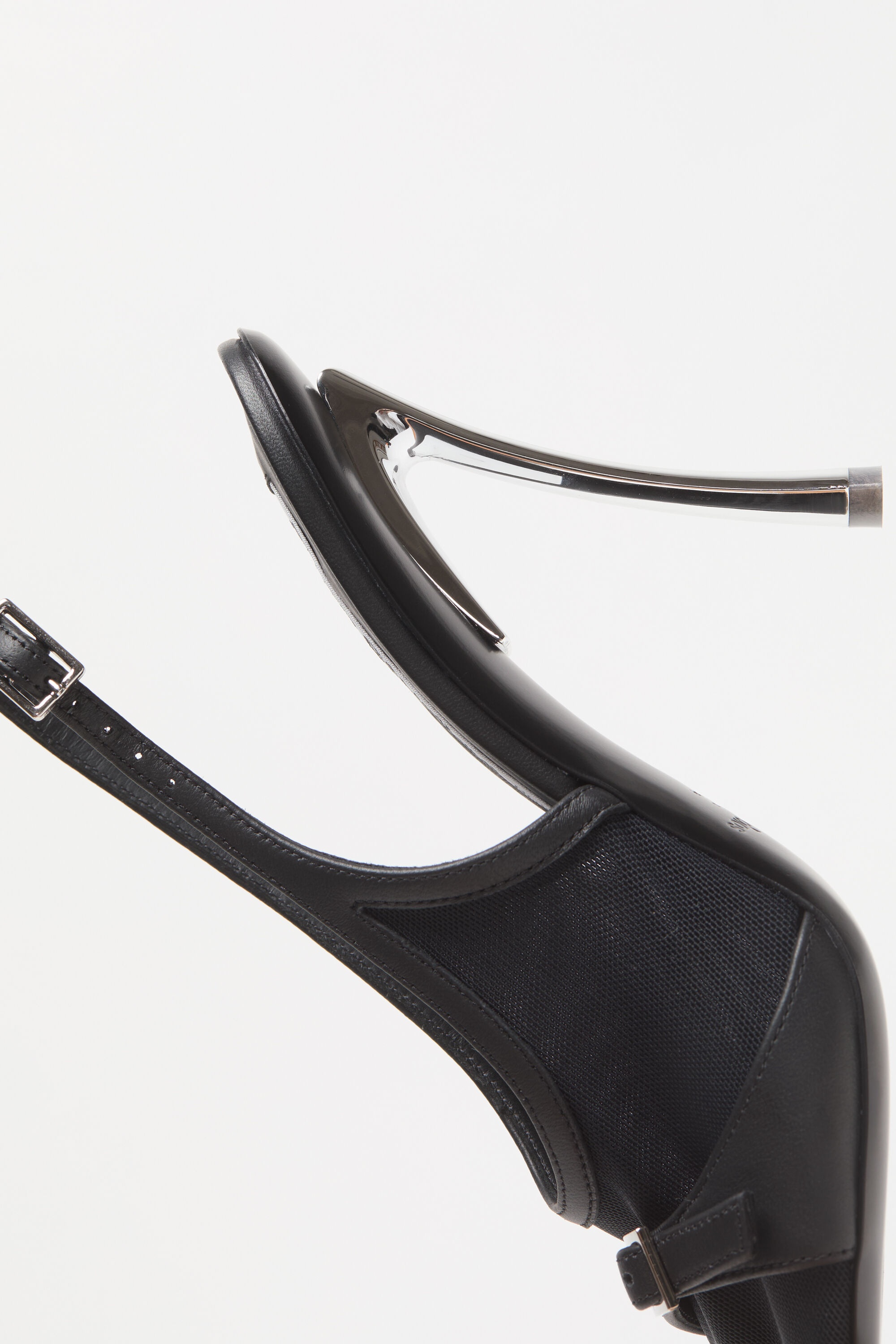 Mesh slingback heels - Black - 4