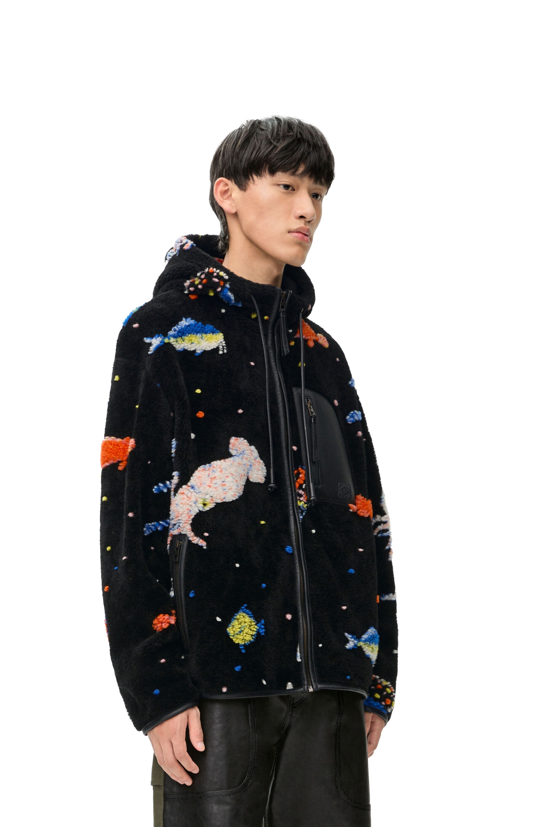 Hooded jacket in technical fleece - 3