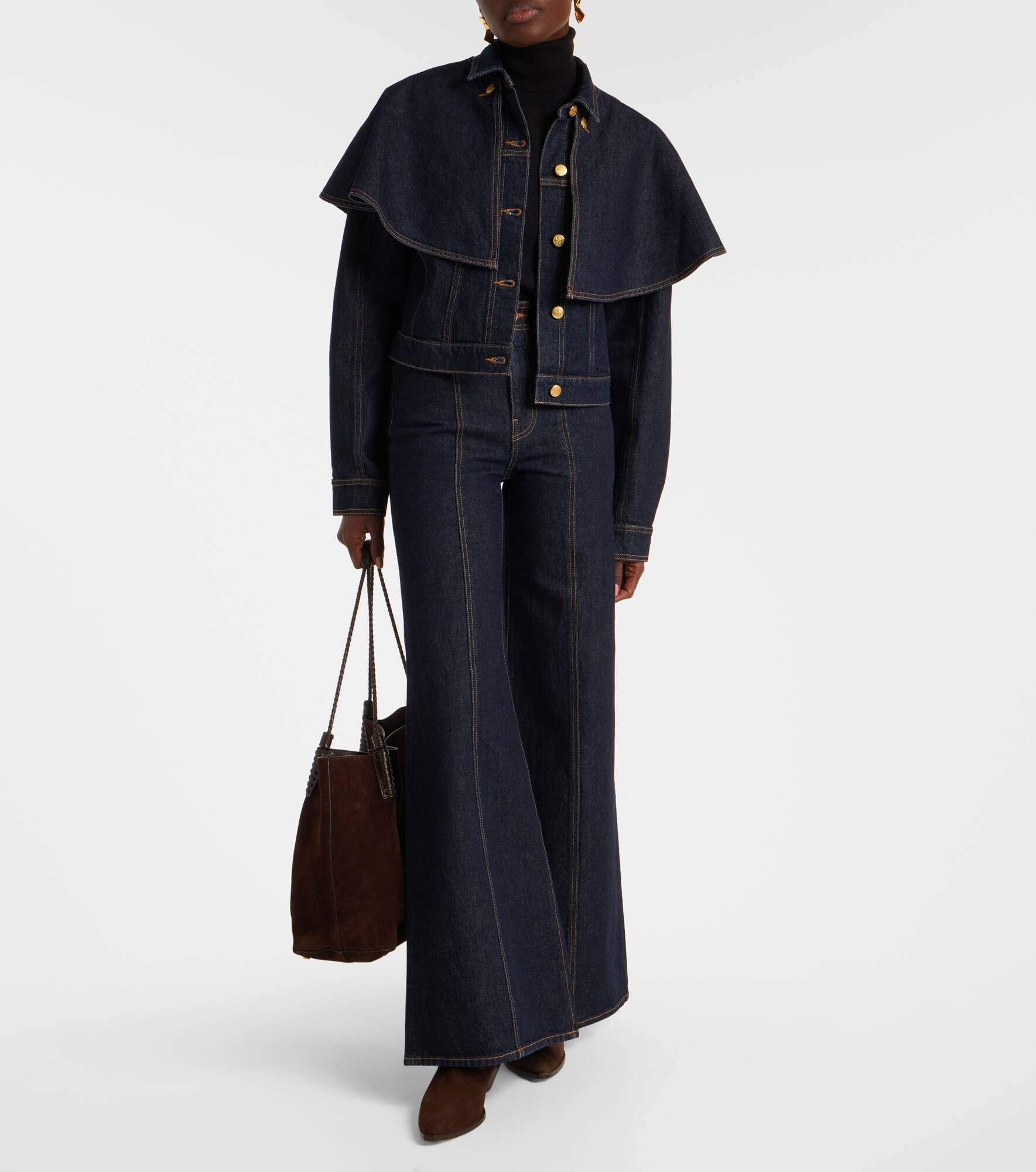Agata caped denim jacket - 2