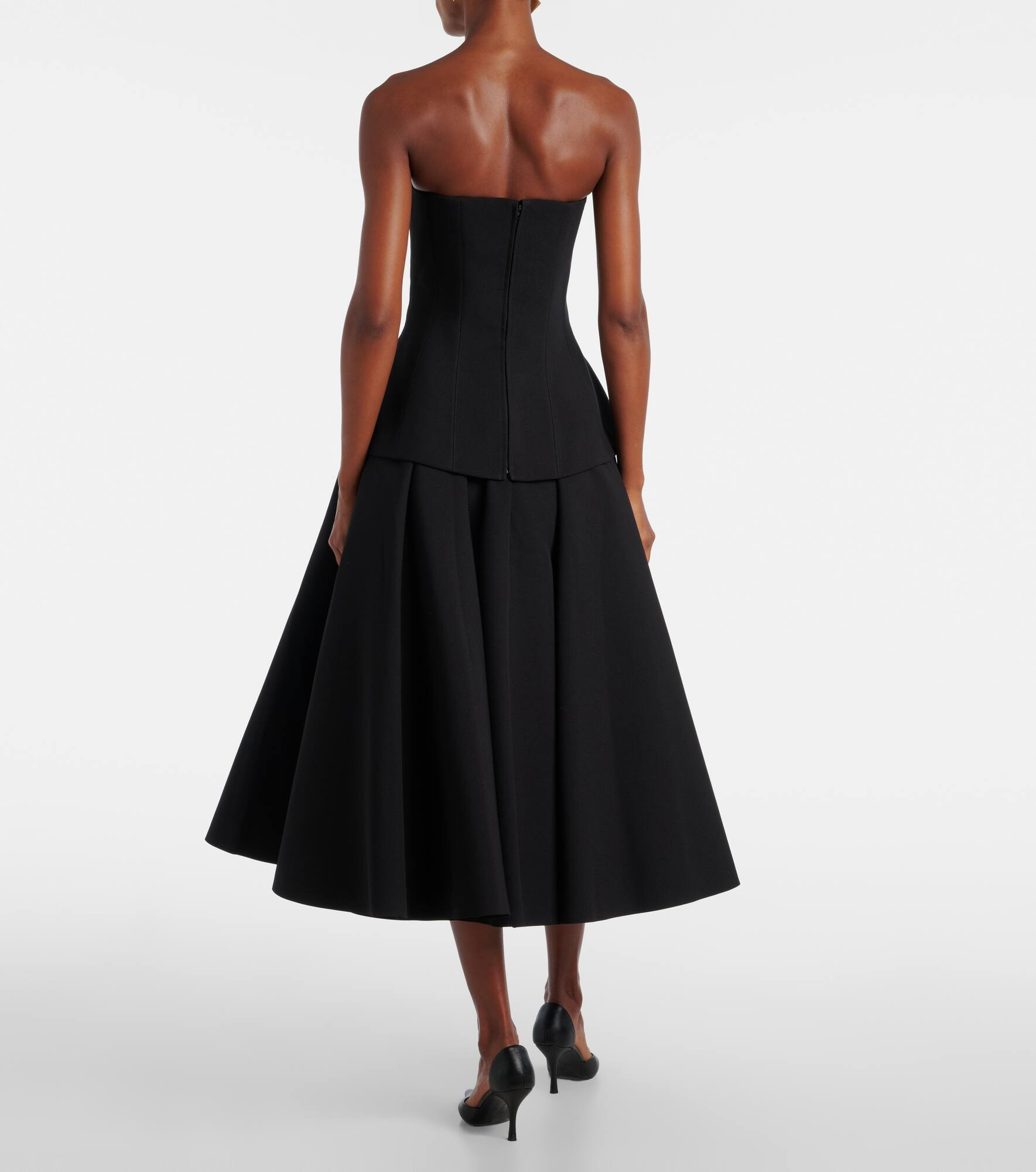 Ada strapless crêpe midi dress - 3