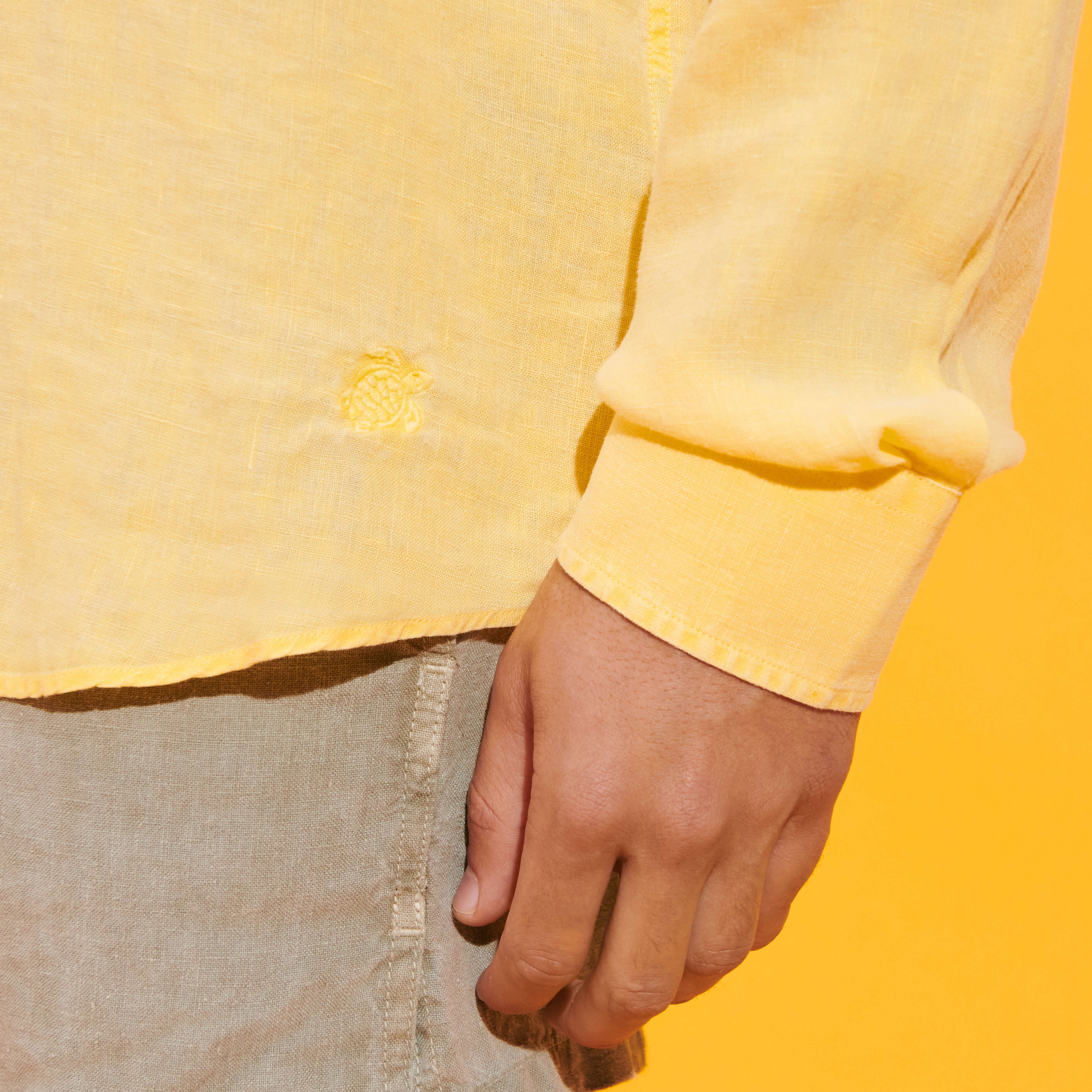 Men Linen Shirt Mineral Dye - 6