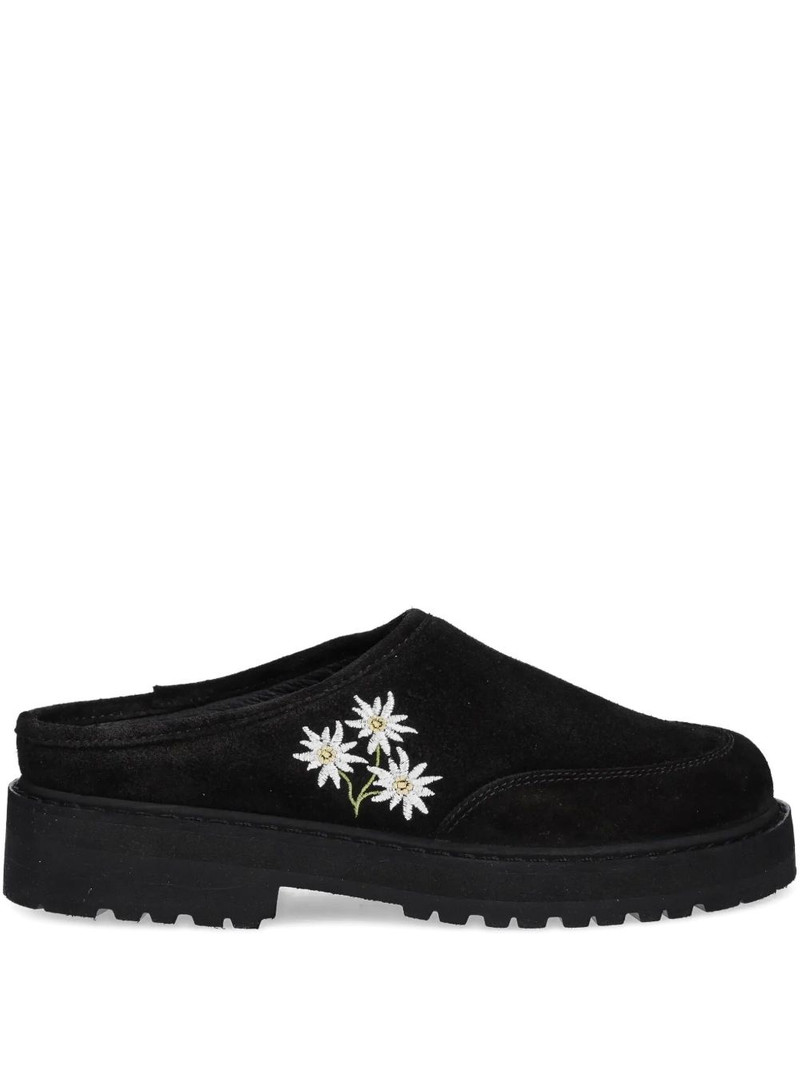 Maggiore Stella embroidered platform mules 1