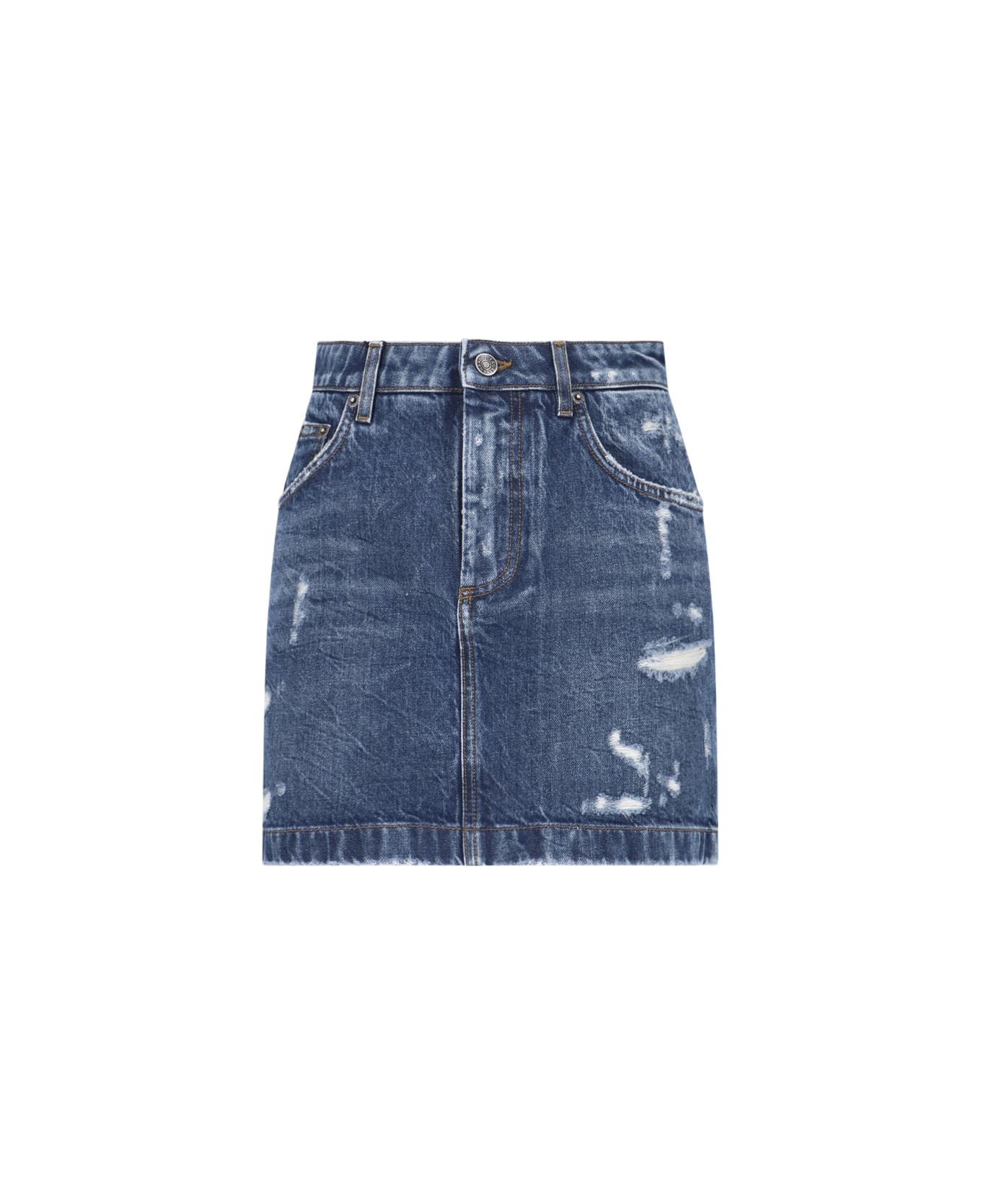 Denim Mini Skirt - 1