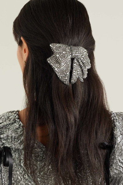Jennifer Behr Belle crystal-embellished satin hair clip outlook