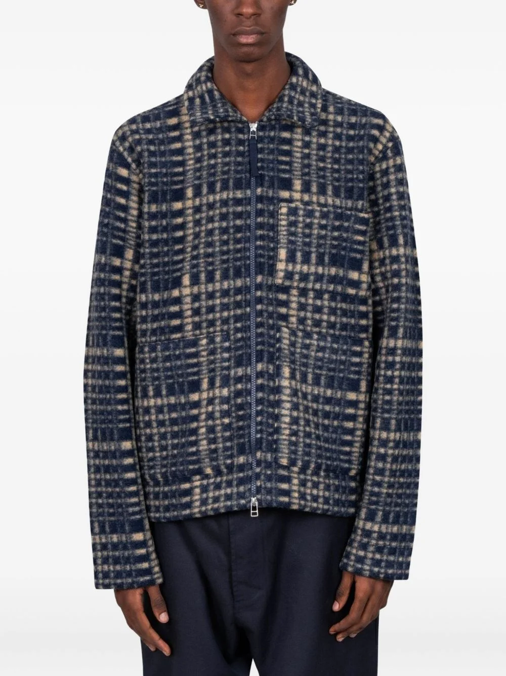 zip-up shirt jacket - 1