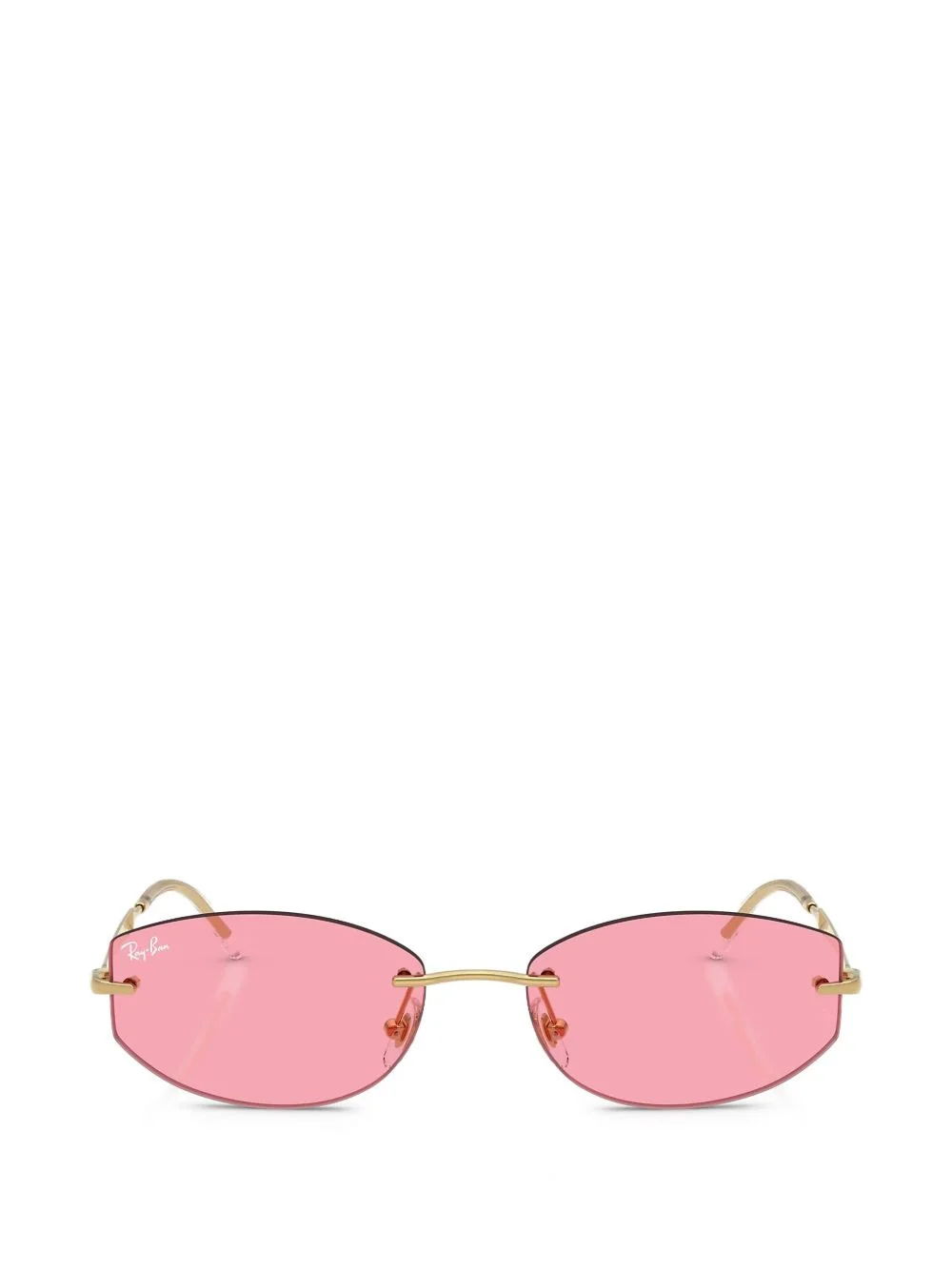 rimless geometric-frame sunglasses - 1