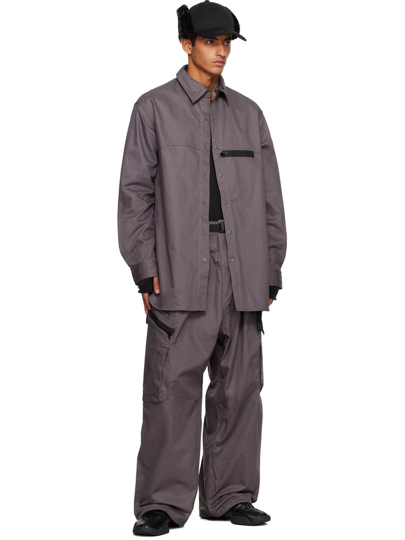Y-3 Gray Twill Shirt outlook