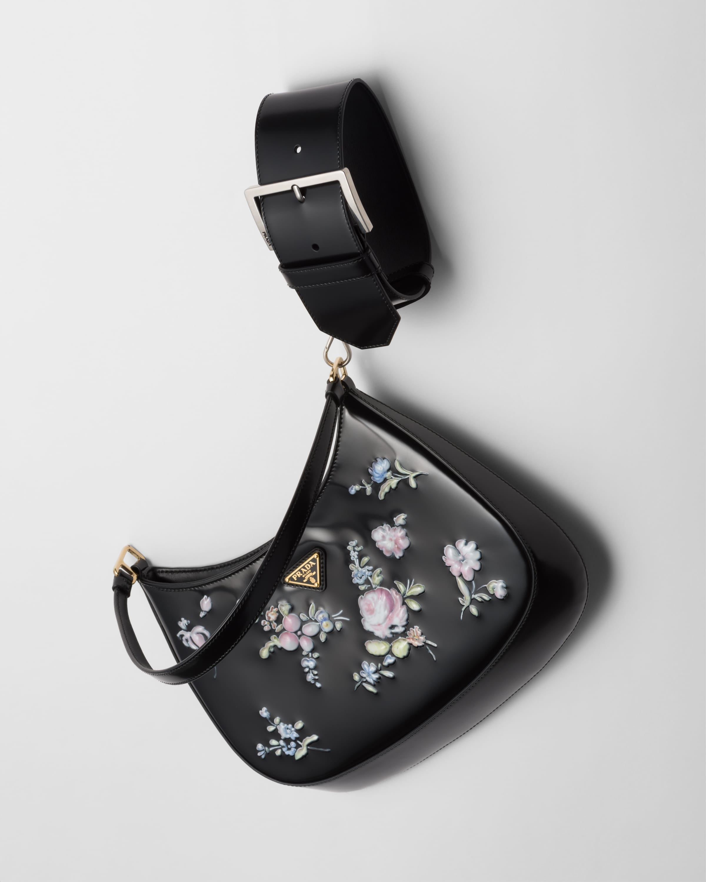 Prada Cleo printed brushed leather shoulder bag - 5