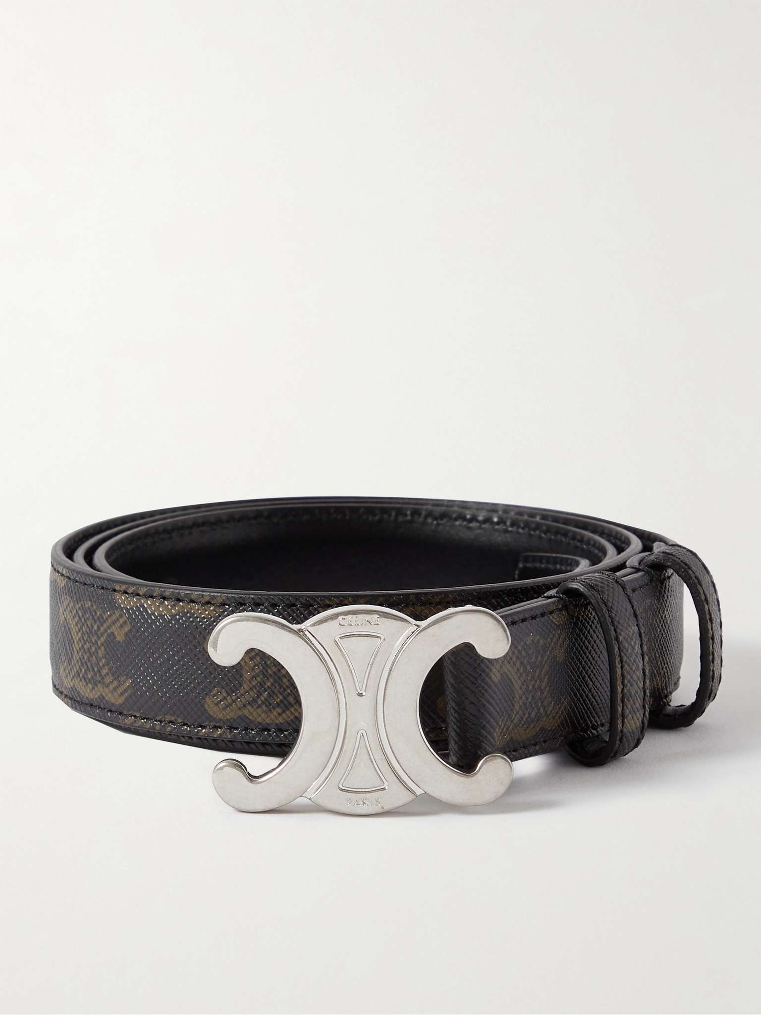 CELINE 2.5cm Triomphe Leather Belt | mrporter | REVERSIBLE