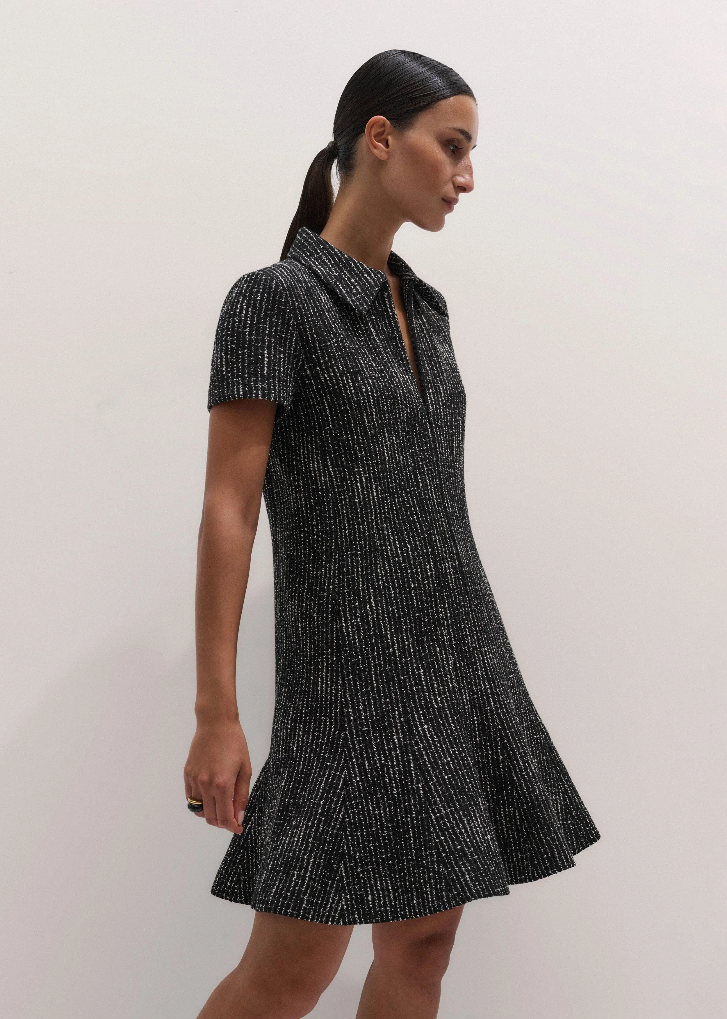Flare Hem Mini Dress - 1