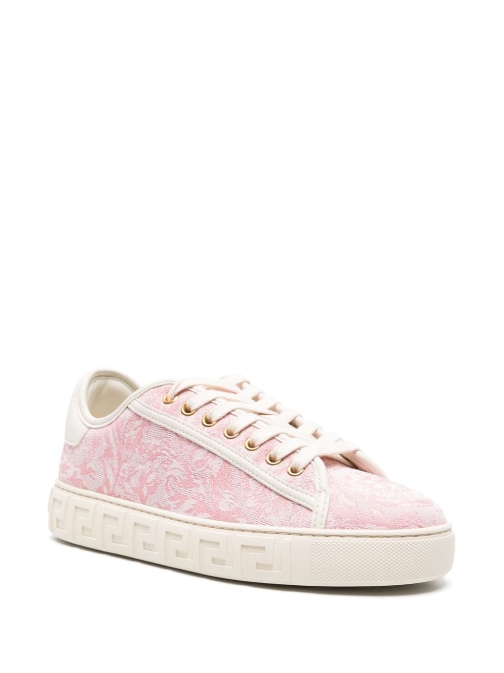 Barocco Greca jacquard sneakers - 2