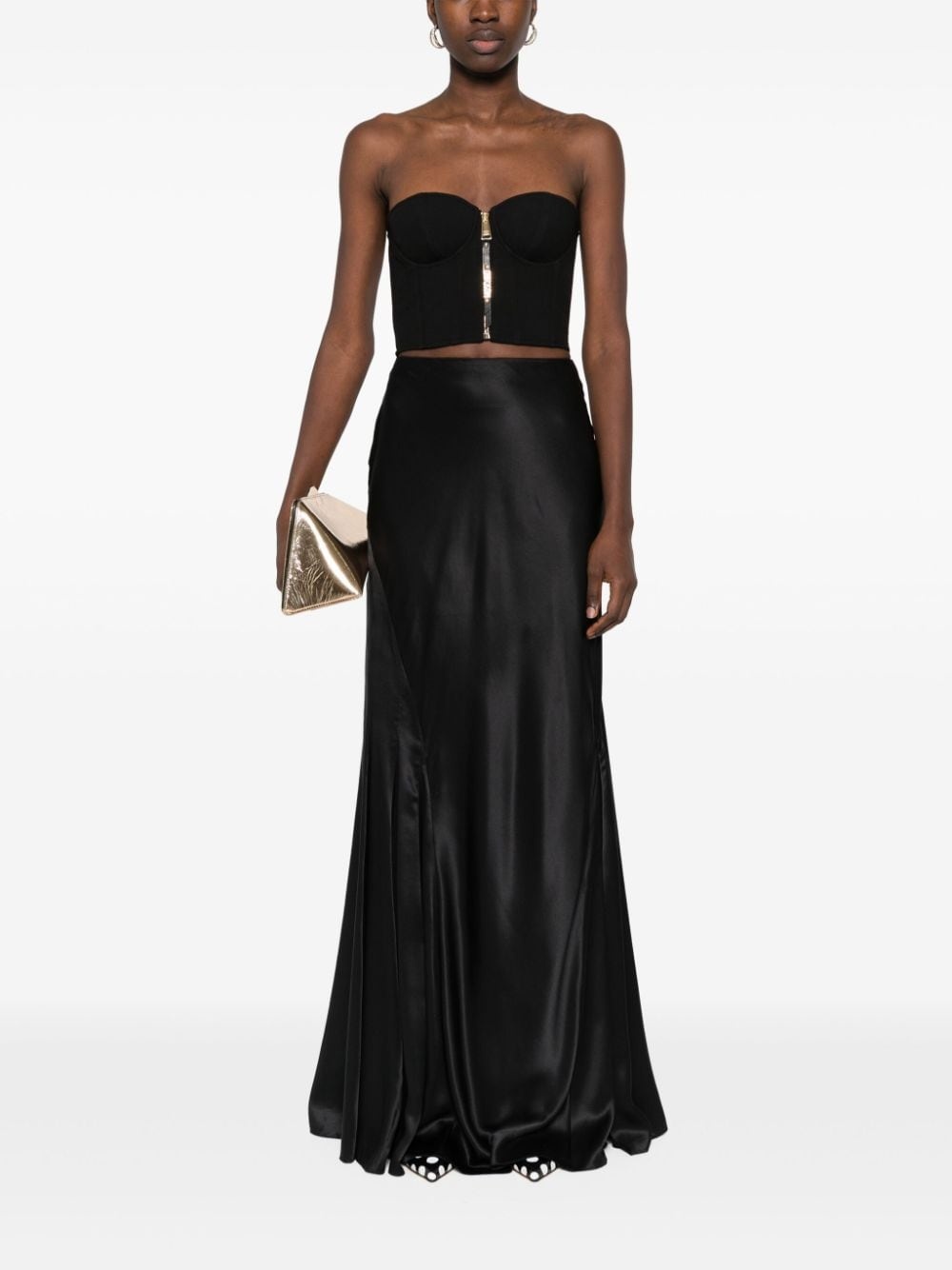 zip-fastening bustier top - 2