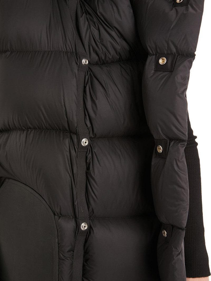 Black Down & Leather Sleeveless Jacket 7