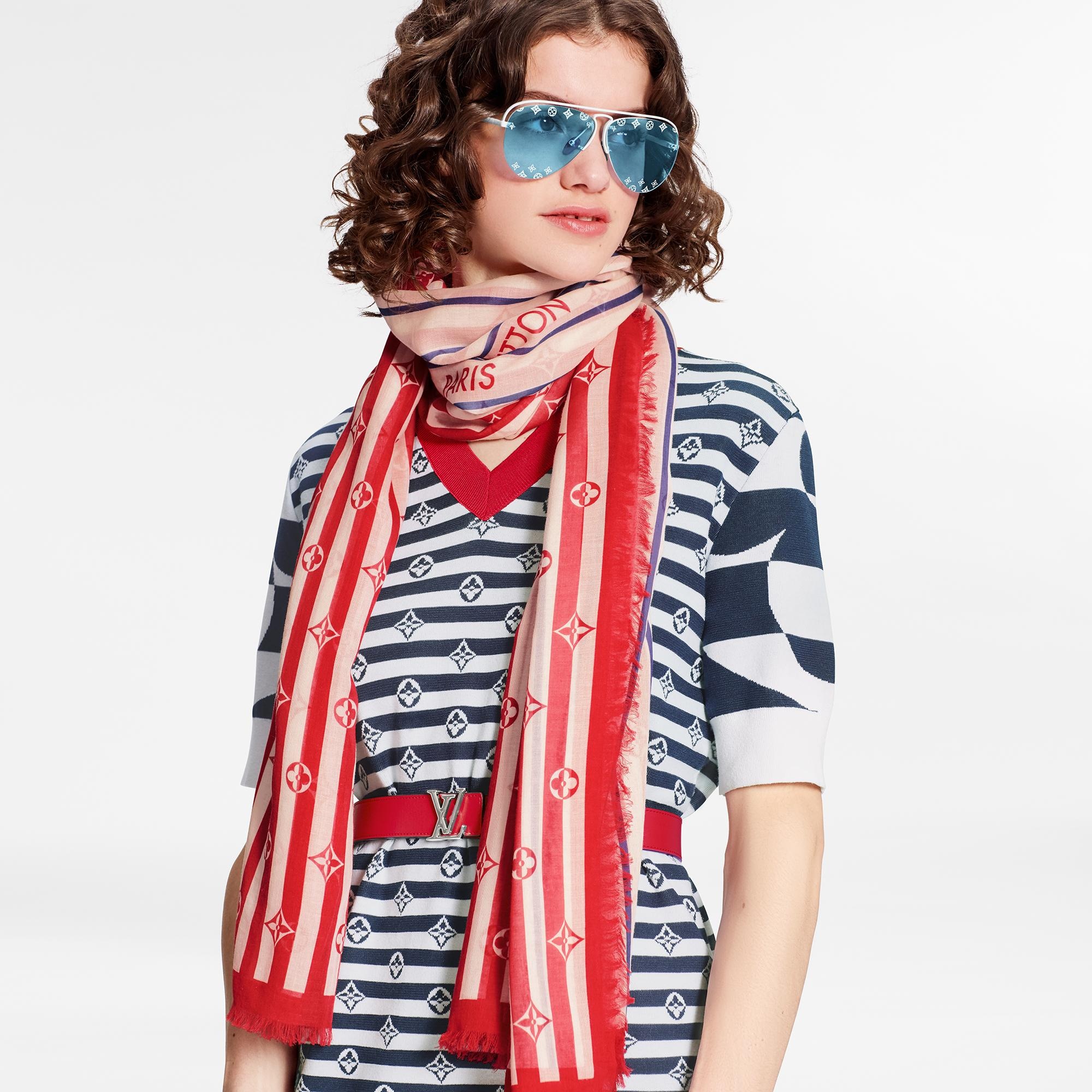 LV Escale Summer Stripes Pareo Stole - 2