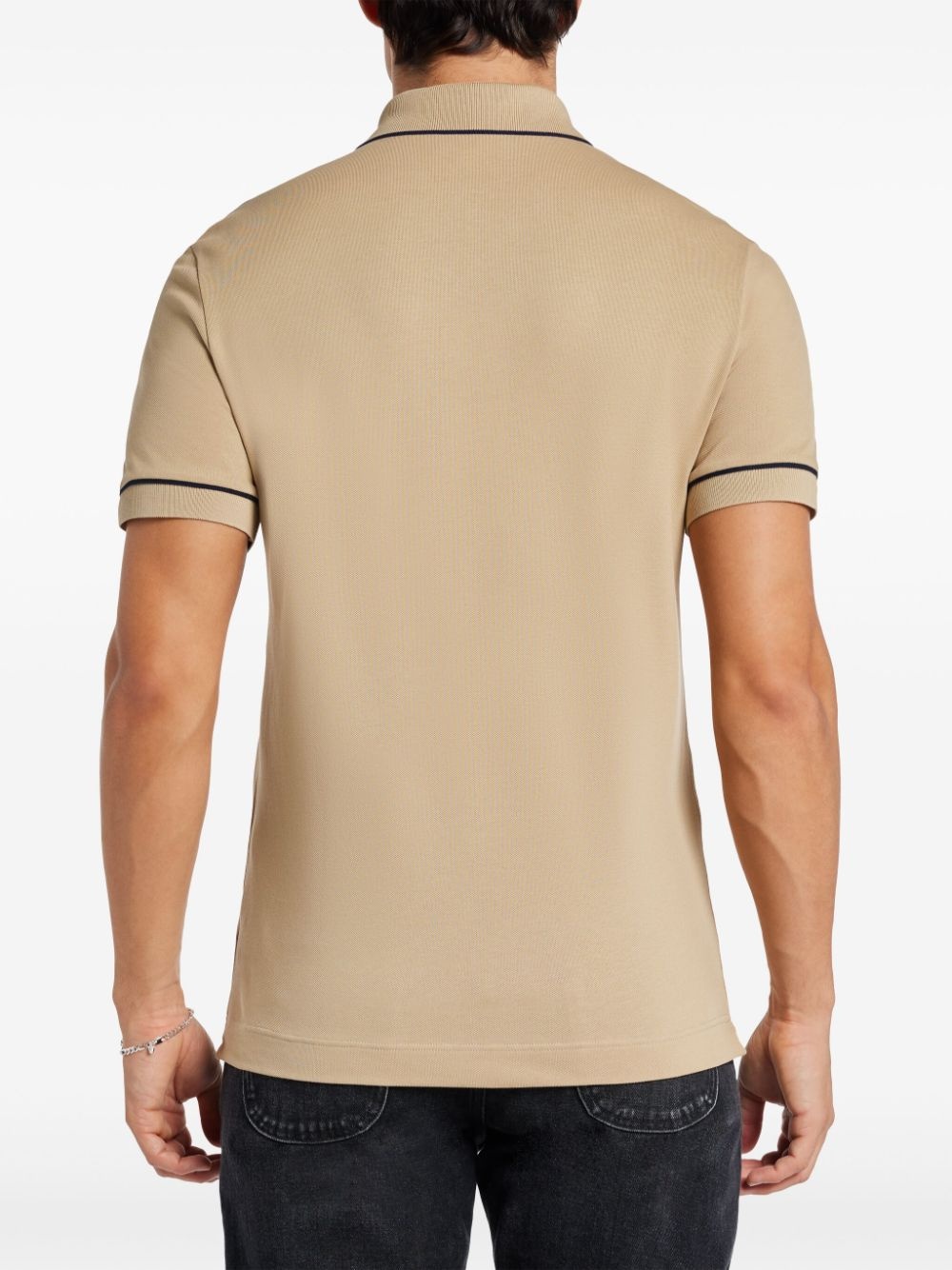 logo-patch polo shirt - 4