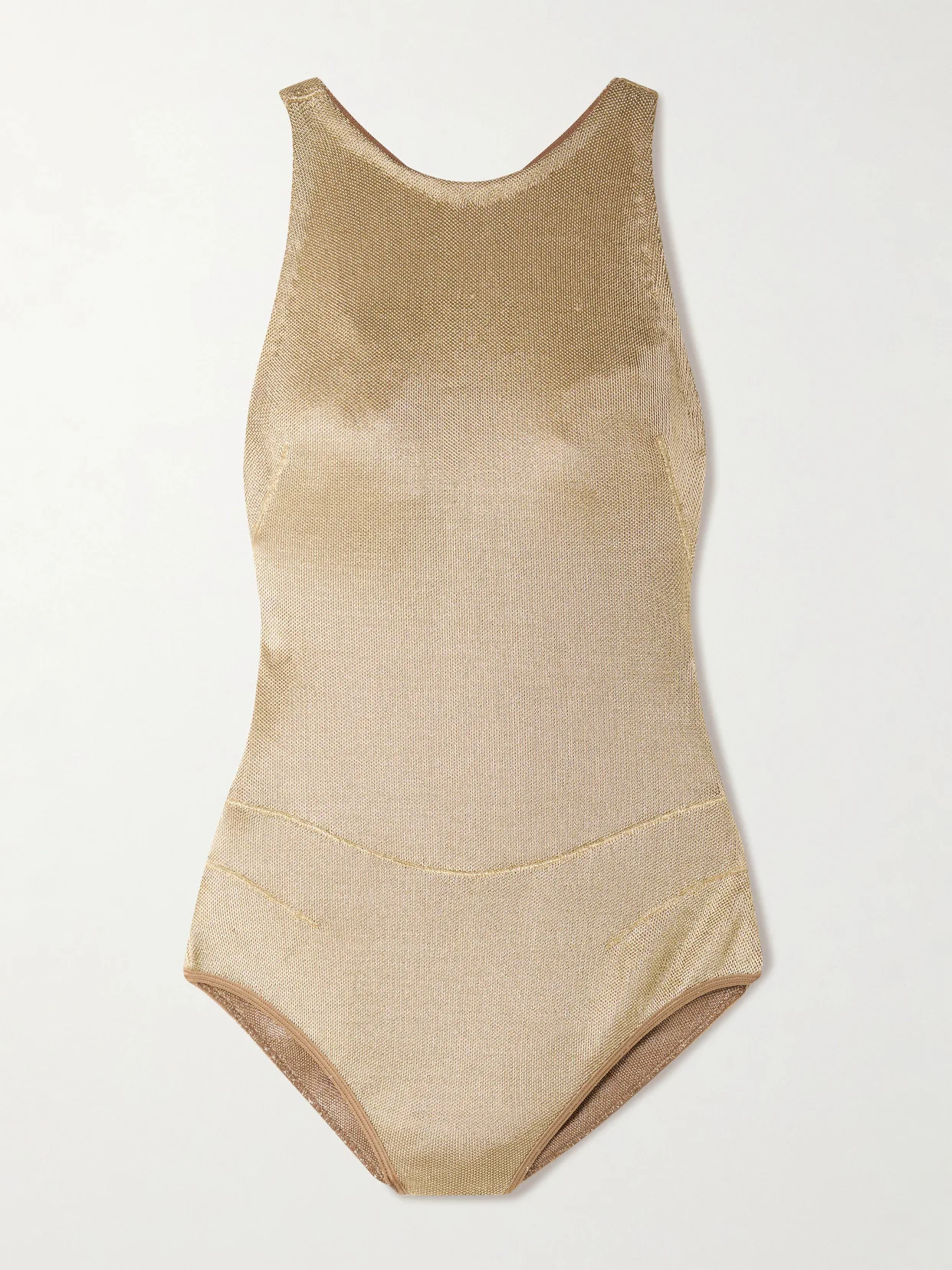 Metallic Knitted Bodysuit - 1