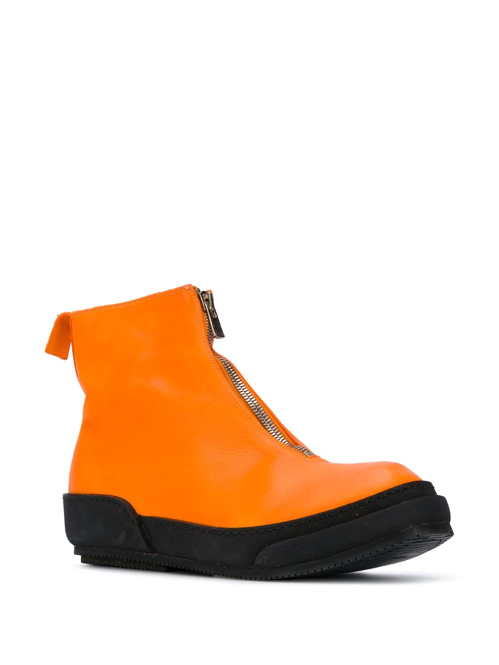 color-block front-zip boots - 2